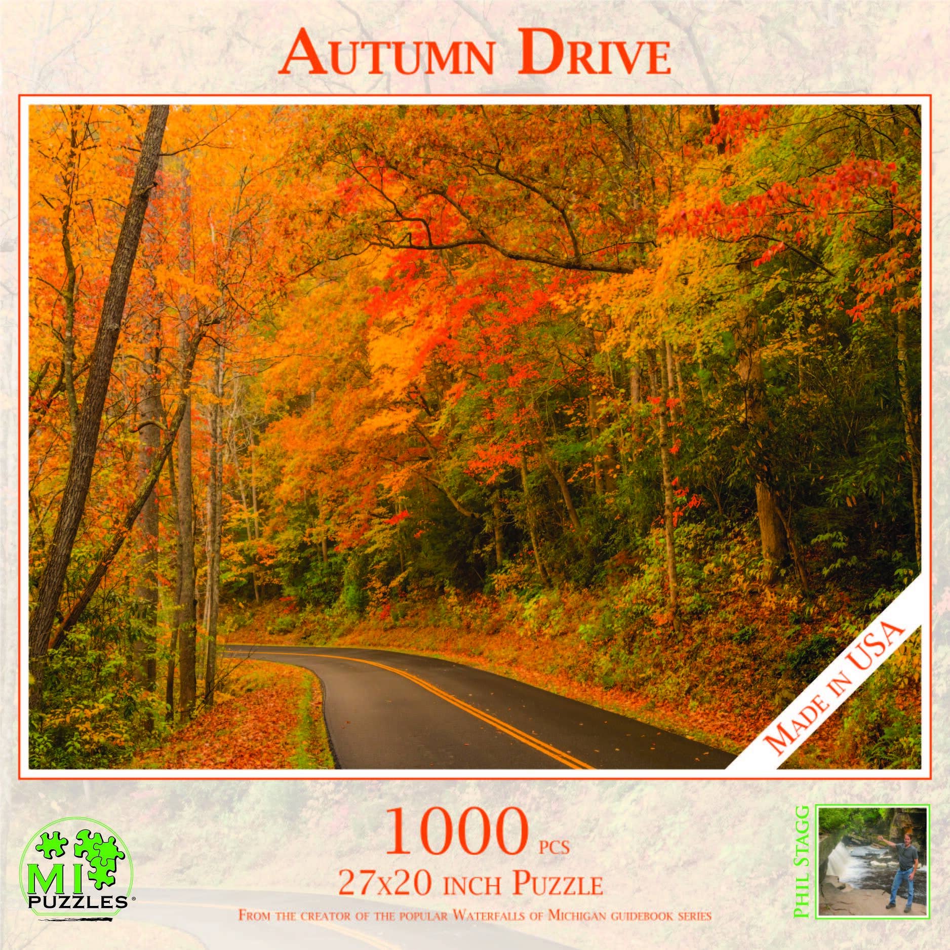 Autumn Drive - 1000 Piece Puzzle – MI Puzzles by Phil Stagg