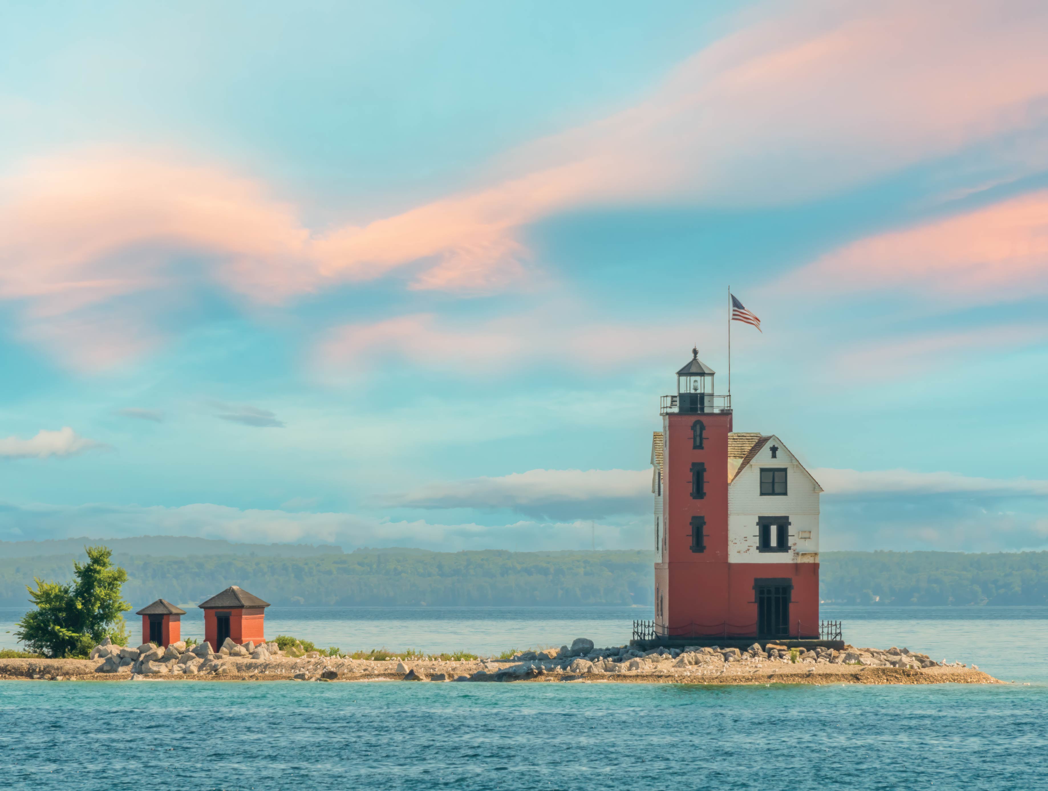 Image of Capturing the Charm of Round Island Lighthouse: A Summer Day with Phil Stagg