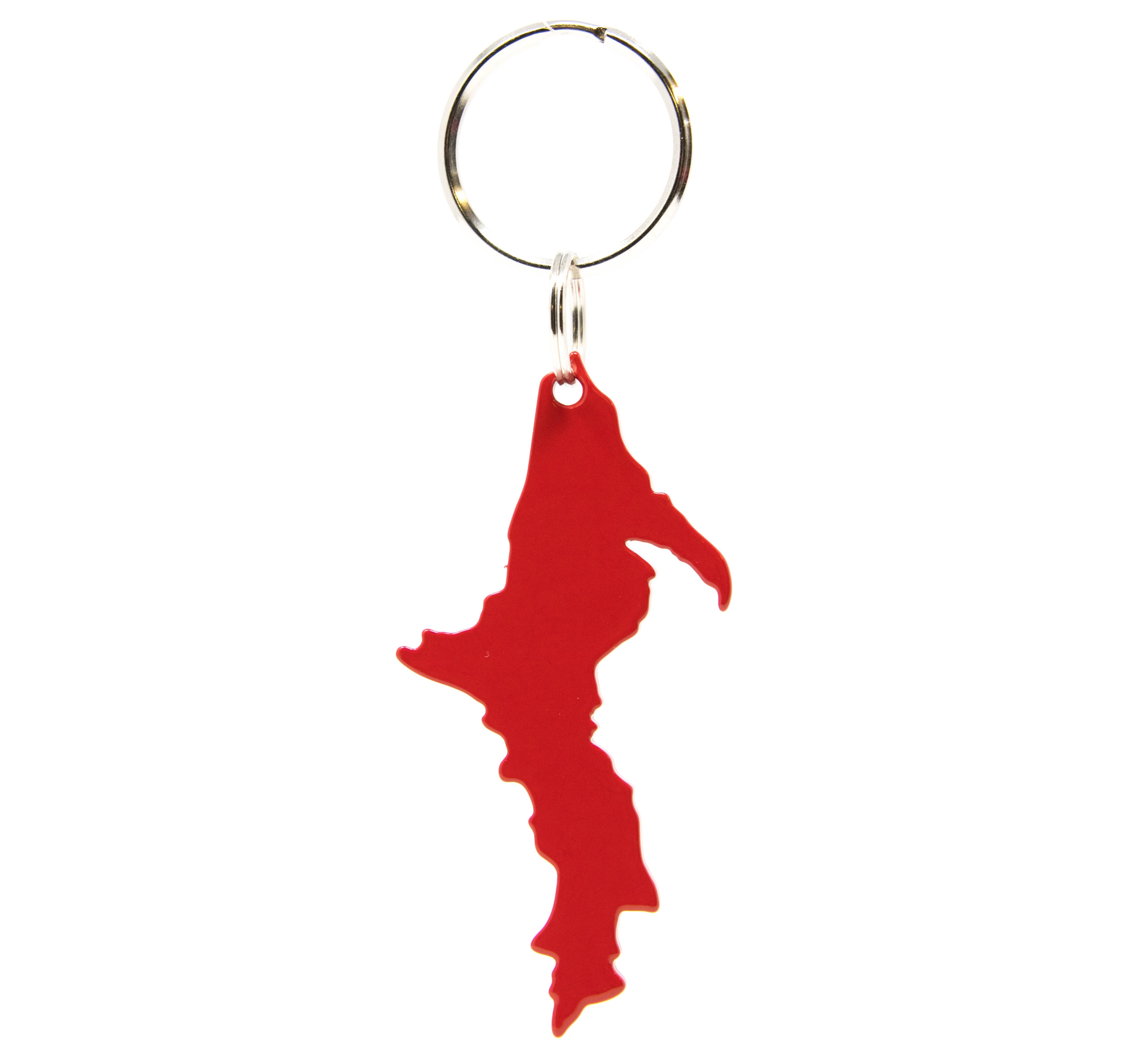 Image of Michigan - Upper Peninsula Shaped - Aluminum Keychains