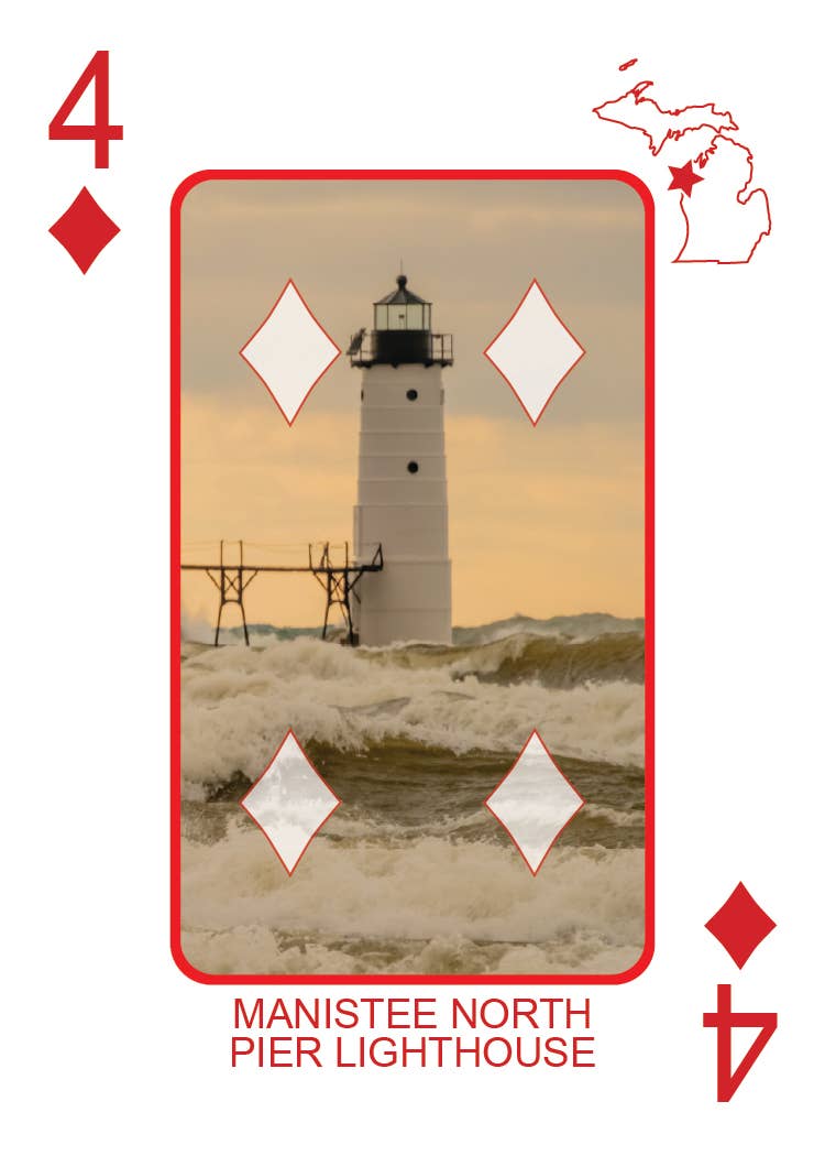 LIGHTHOUSES OF MICHIGAN - Playing Cards - Euchre Friendly