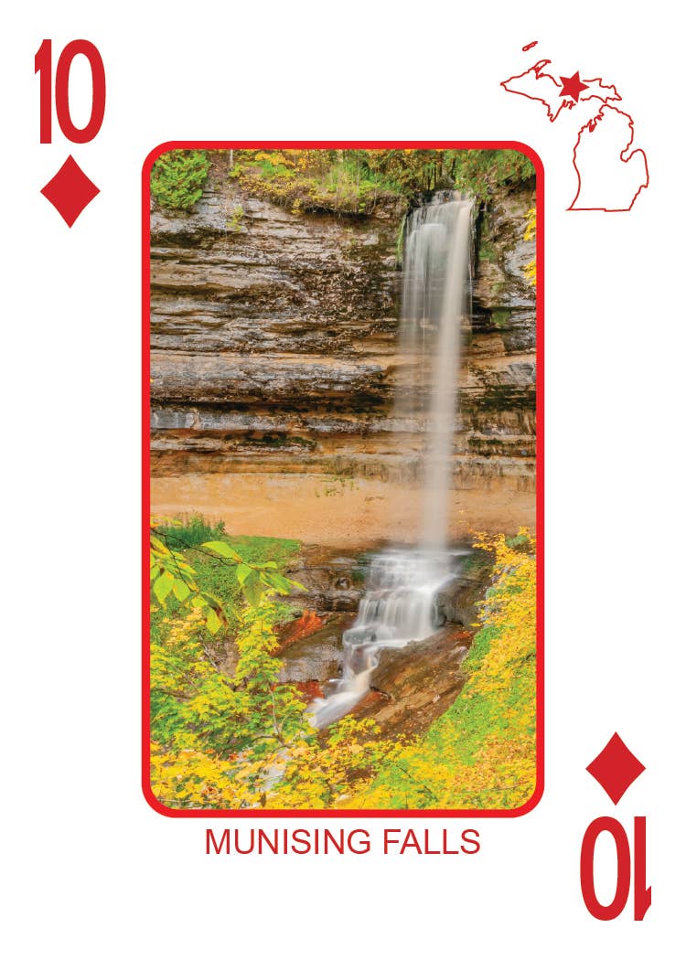 WATERFALLS OF MICHIGAN - Playing Cards - Euchre Friendly
