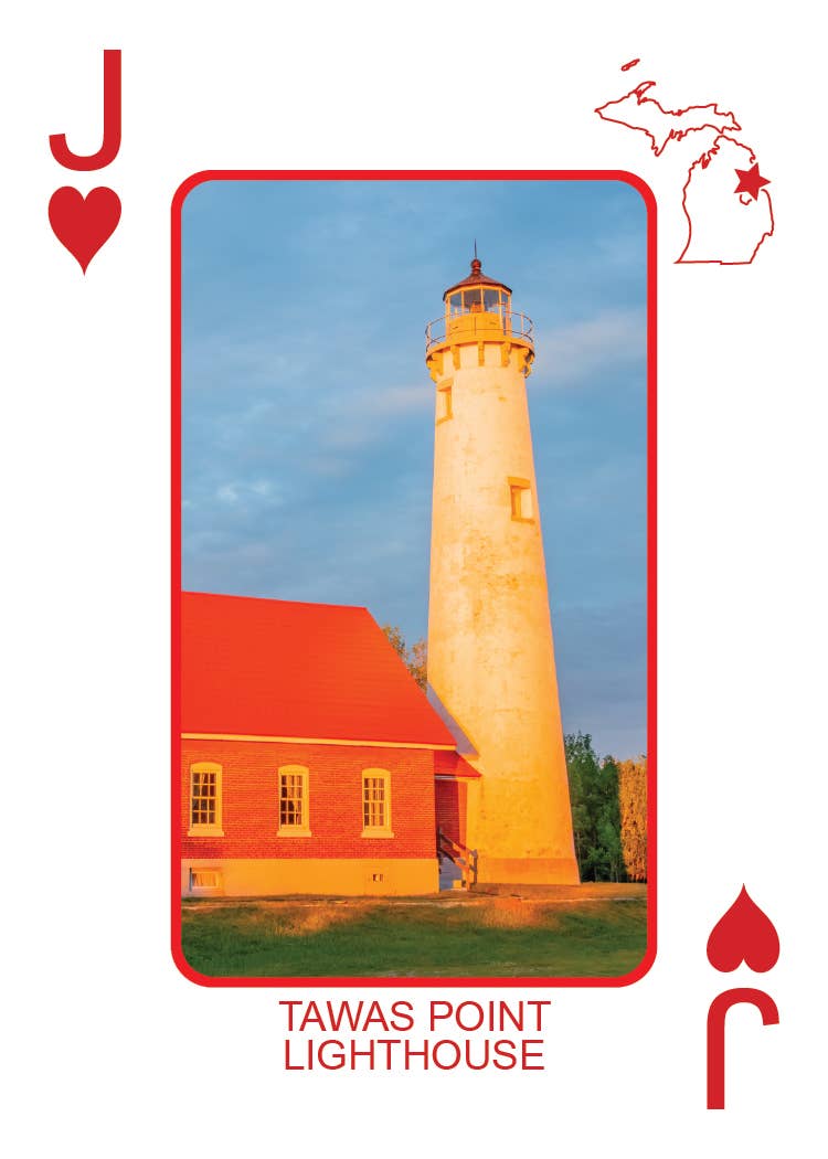 LIGHTHOUSES OF MICHIGAN - Playing Cards - Euchre Friendly