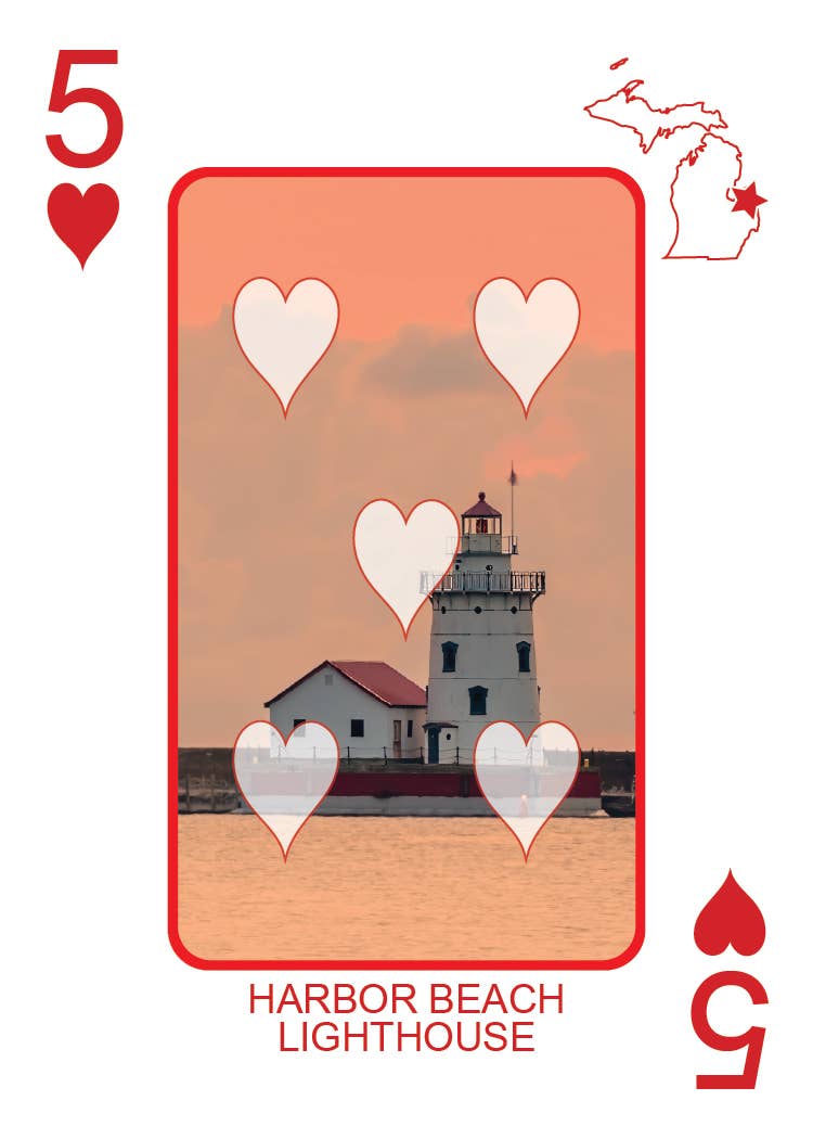 LIGHTHOUSES OF MICHIGAN - Playing Cards - Euchre Friendly