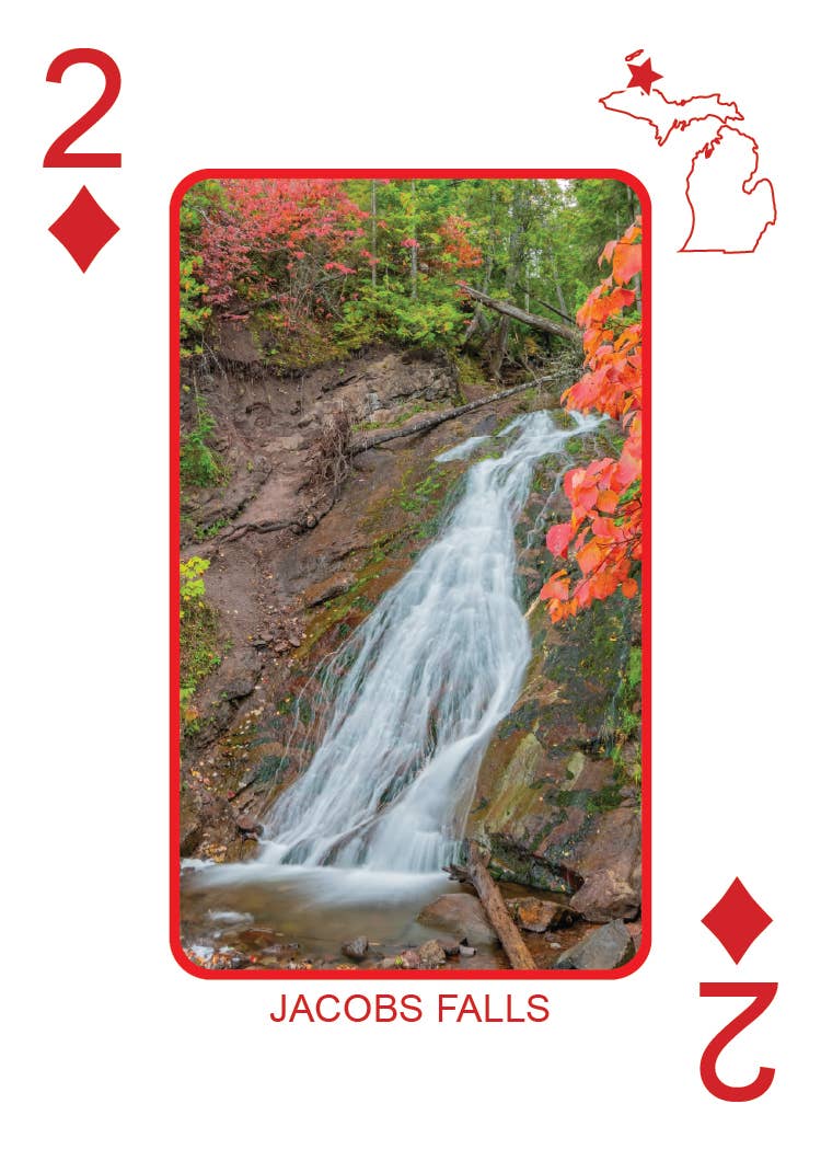 WATERFALLS OF MICHIGAN - Playing Cards - Euchre Friendly