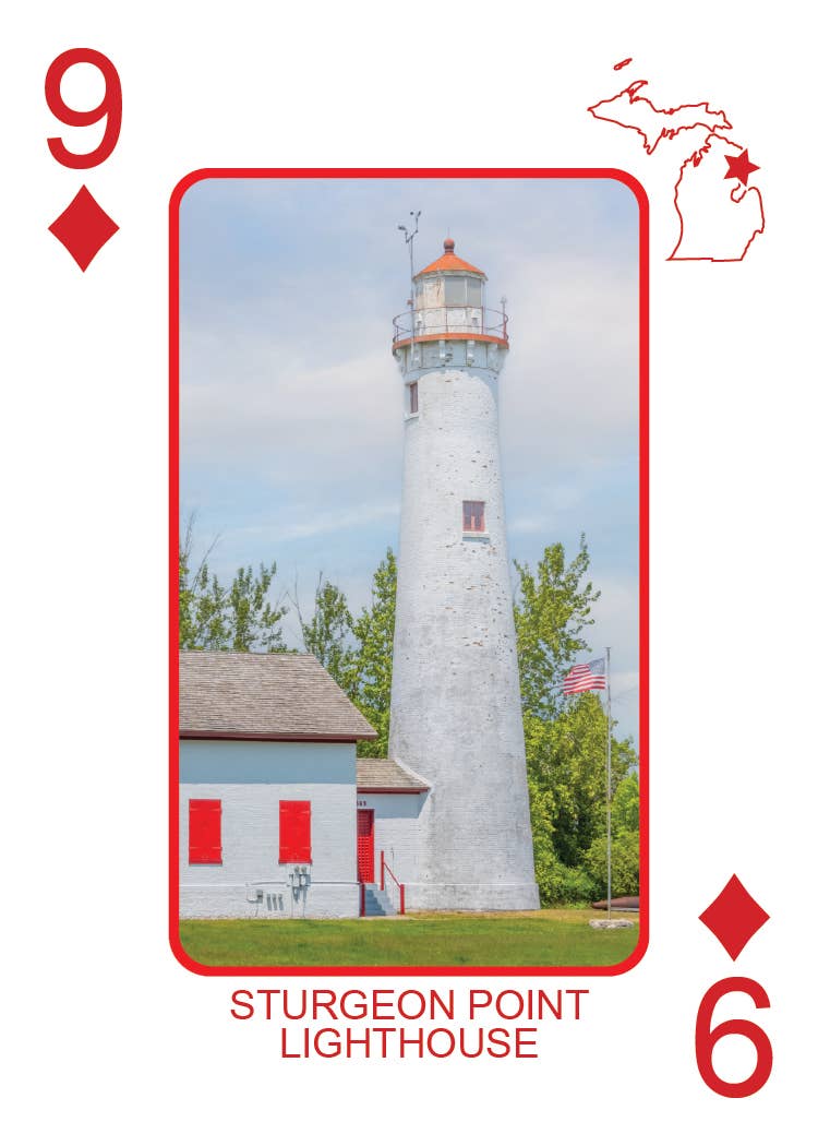 LIGHTHOUSES OF MICHIGAN - Playing Cards - Euchre Friendly