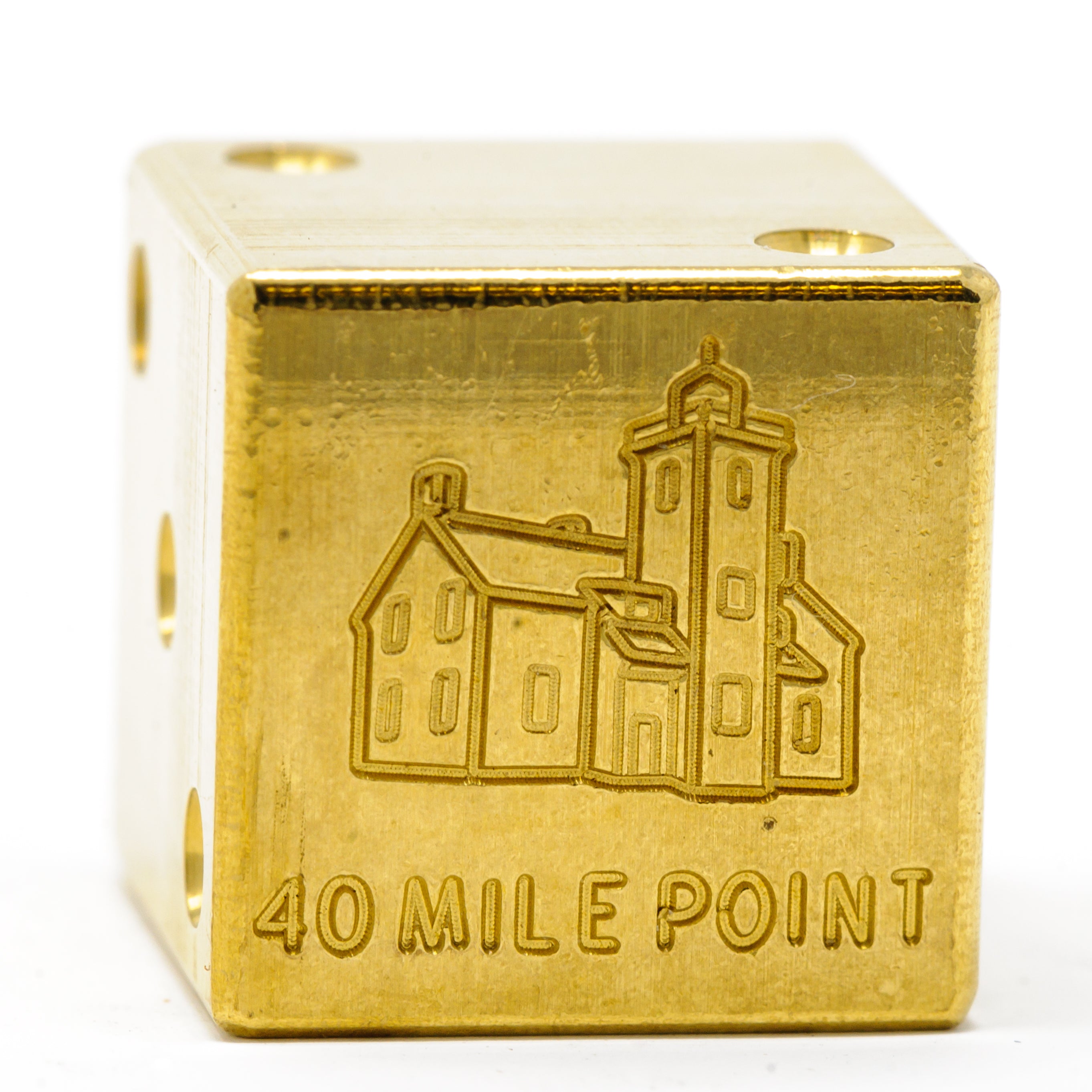 Image of 40 Mile Point Lighthouse Solid Brass Die – Great Lakes Souvenir