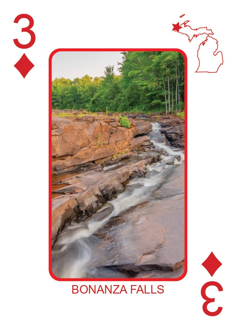 Image of WATERFALLS OF MICHIGAN - Playing Cards - Euchre Friendly