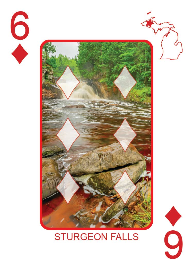 WATERFALLS OF MICHIGAN - Playing Cards - Euchre Friendly
