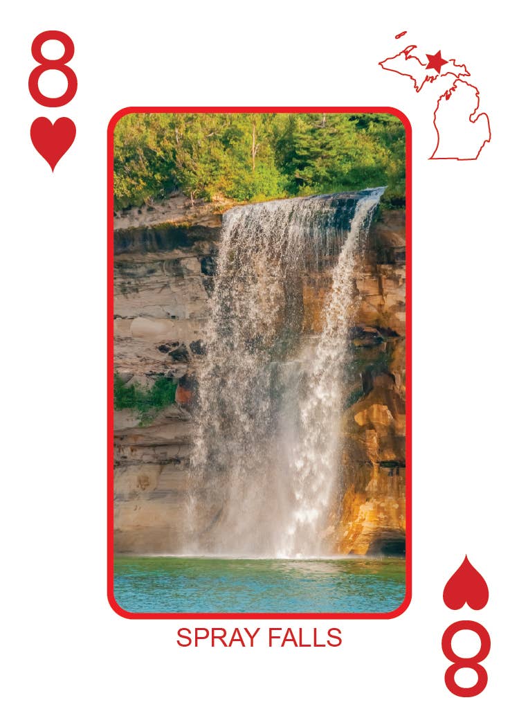 WATERFALLS OF MICHIGAN - Playing Cards - Euchre Friendly
