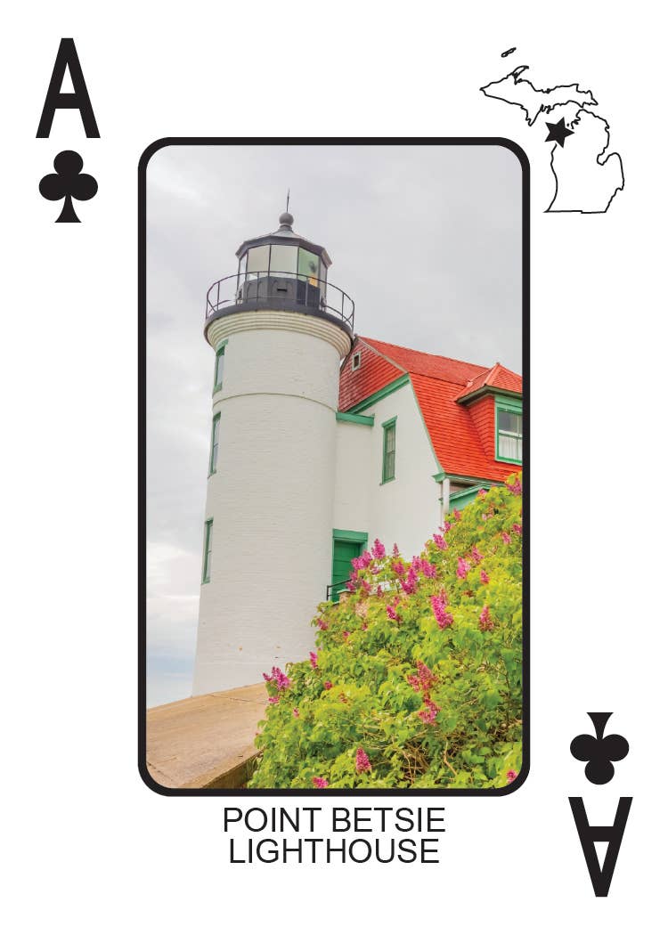 LIGHTHOUSES OF MICHIGAN - Playing Cards - Euchre Friendly