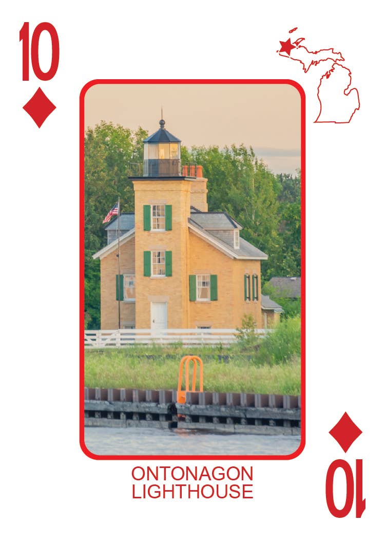 LIGHTHOUSES OF MICHIGAN - Playing Cards - Euchre Friendly