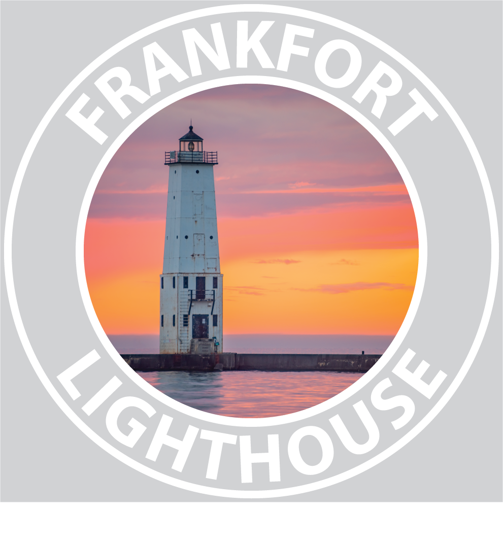 FRANKFORT LIGHTHOUSE Sticker - 3 1/4" Round