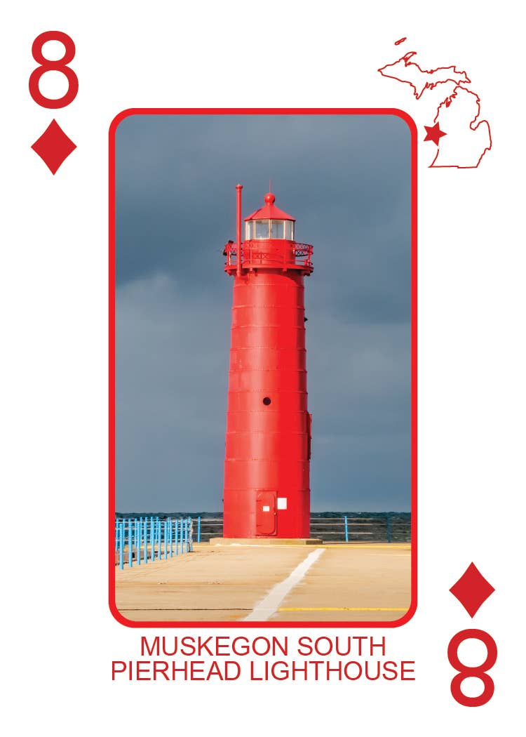 LIGHTHOUSES OF MICHIGAN - Playing Cards - Euchre Friendly