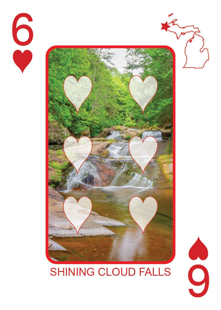 WATERFALLS OF MICHIGAN - Playing Cards - Euchre Friendly