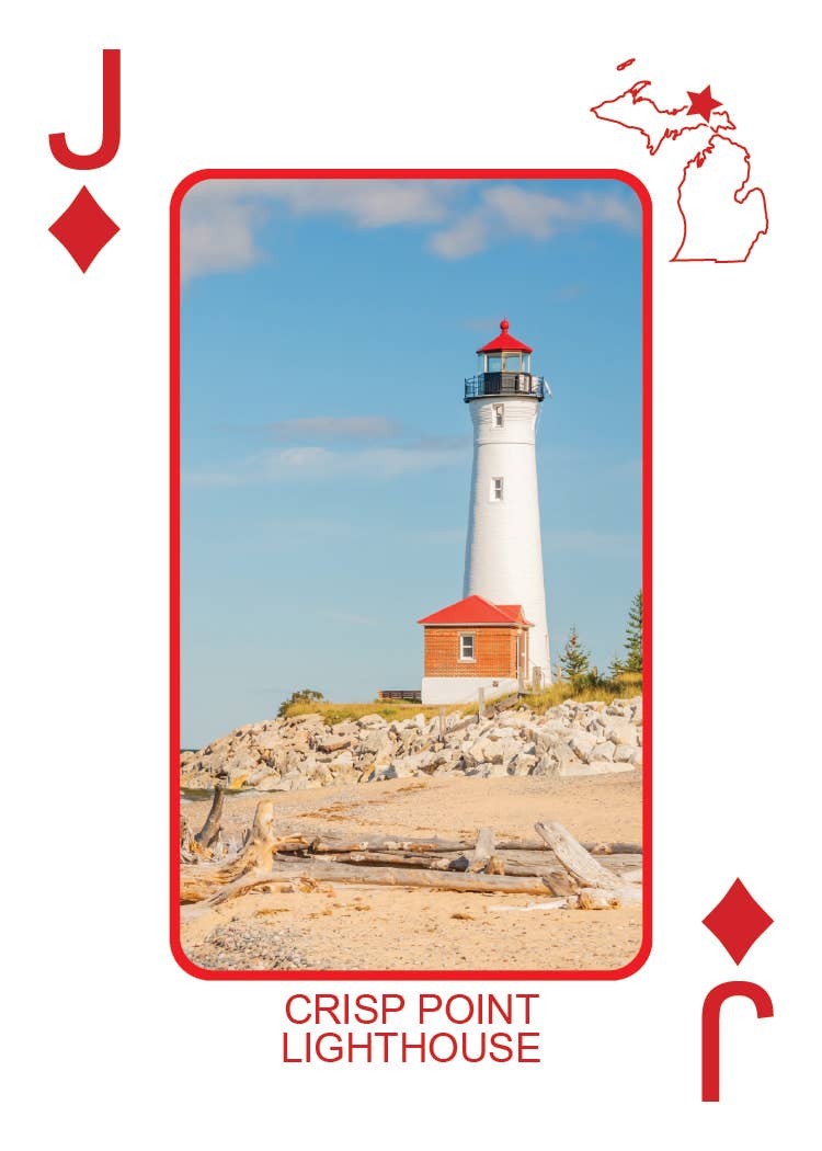 LIGHTHOUSES OF MICHIGAN - Playing Cards - Euchre Friendly