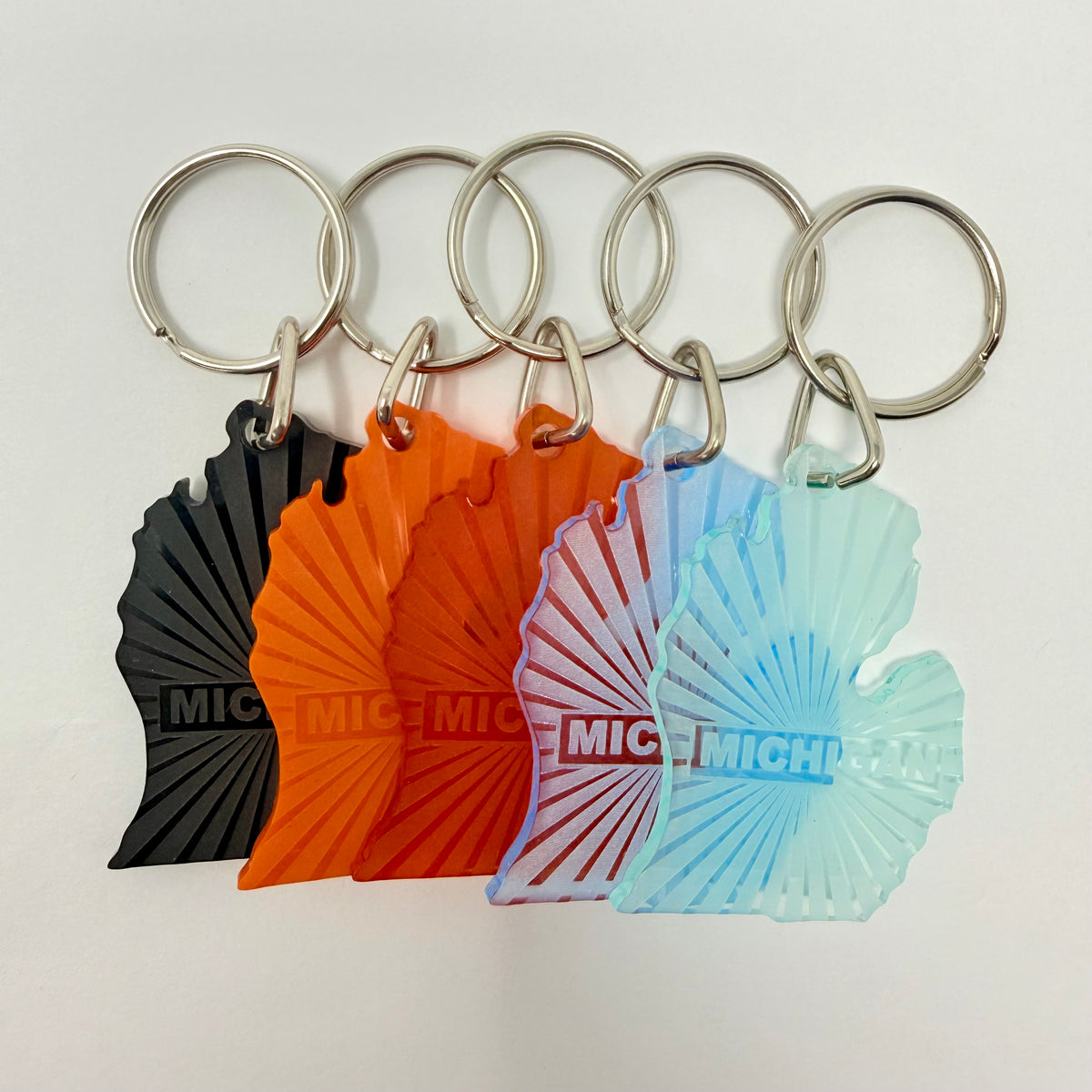 Michigan - Lower Peninsula Acrylic Keychain - Variety Pack