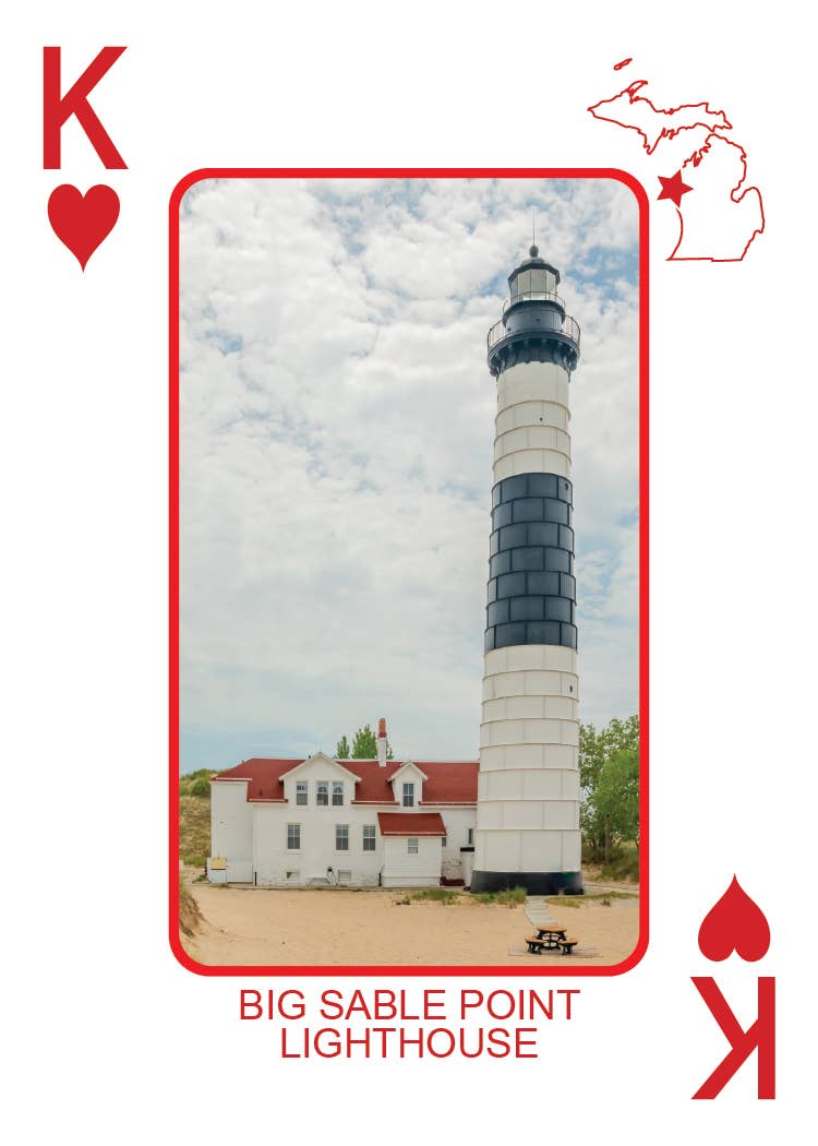 LIGHTHOUSES OF MICHIGAN - Playing Cards - Euchre Friendly