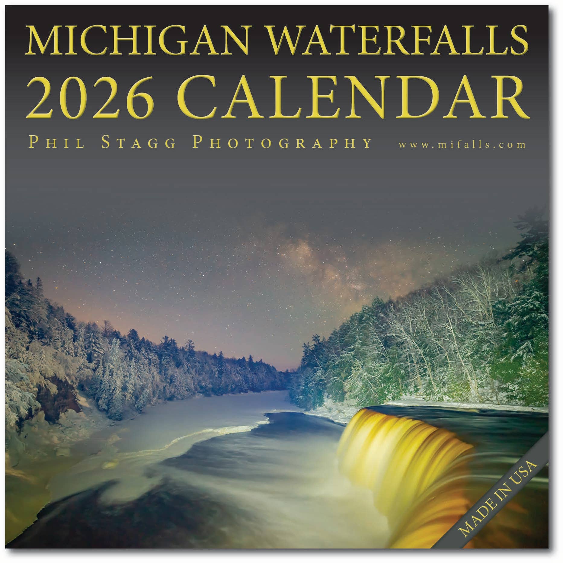 Image of 2026 MICHIGAN WATERFALLS 13 month Wall Calendar (12