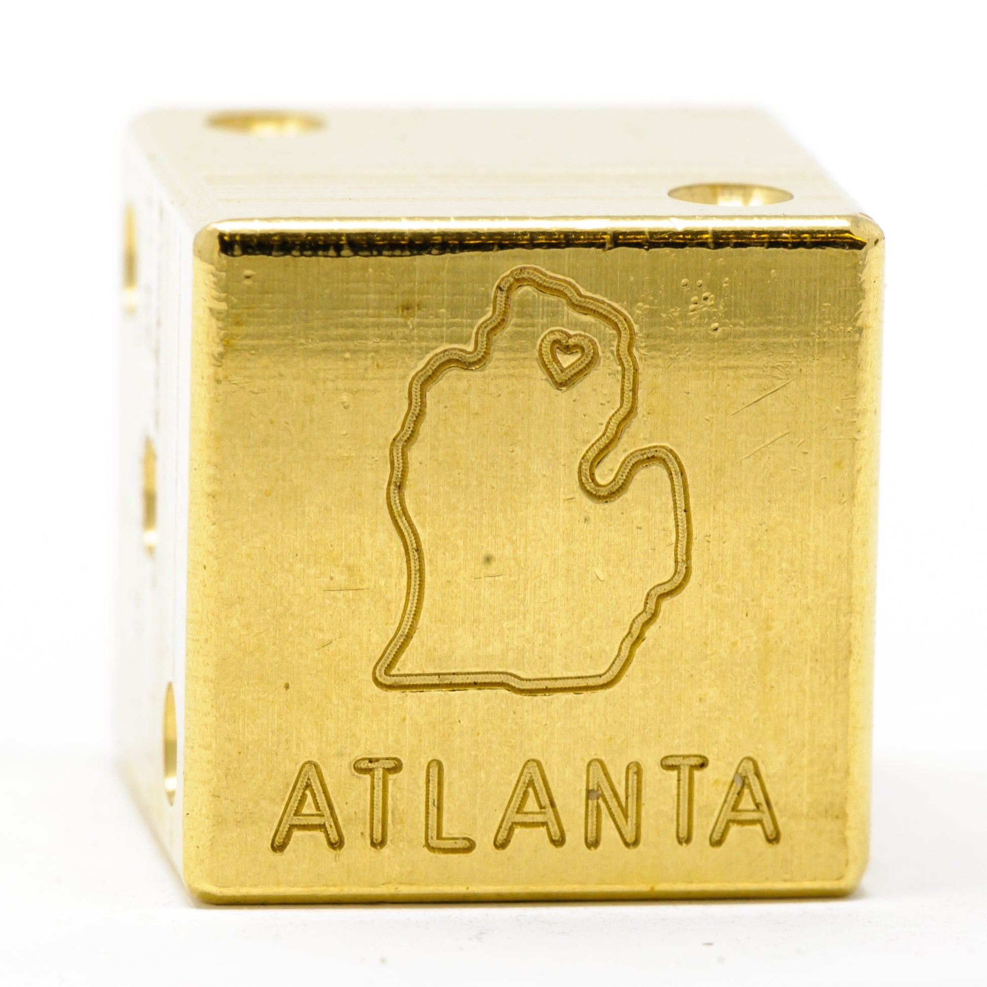 Atlanta, Michigan Solid Brass Die – Michigan Mitten Souvenir