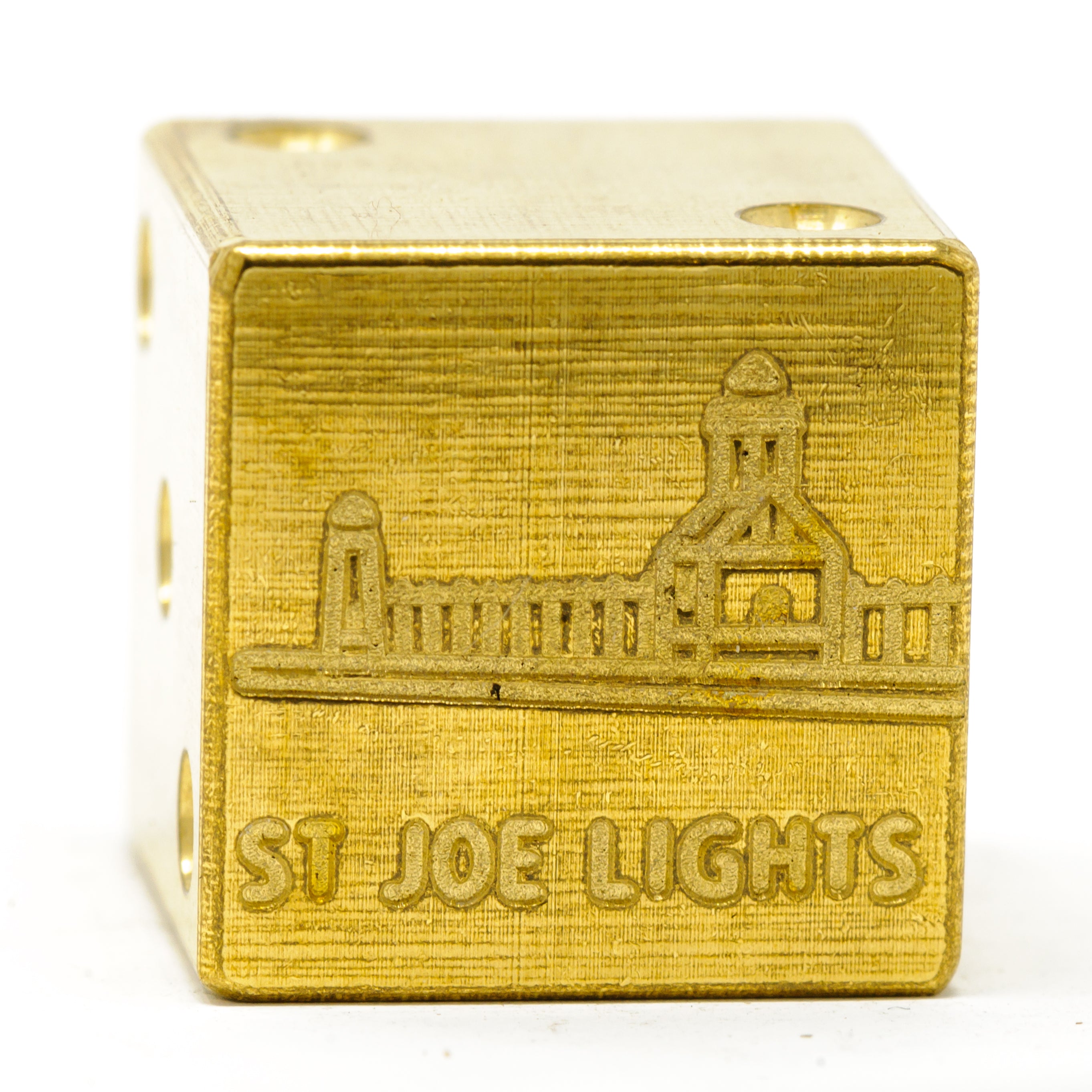 Image of St. Joseph Lights Solid Brass Die – Great Lakes Souvenir