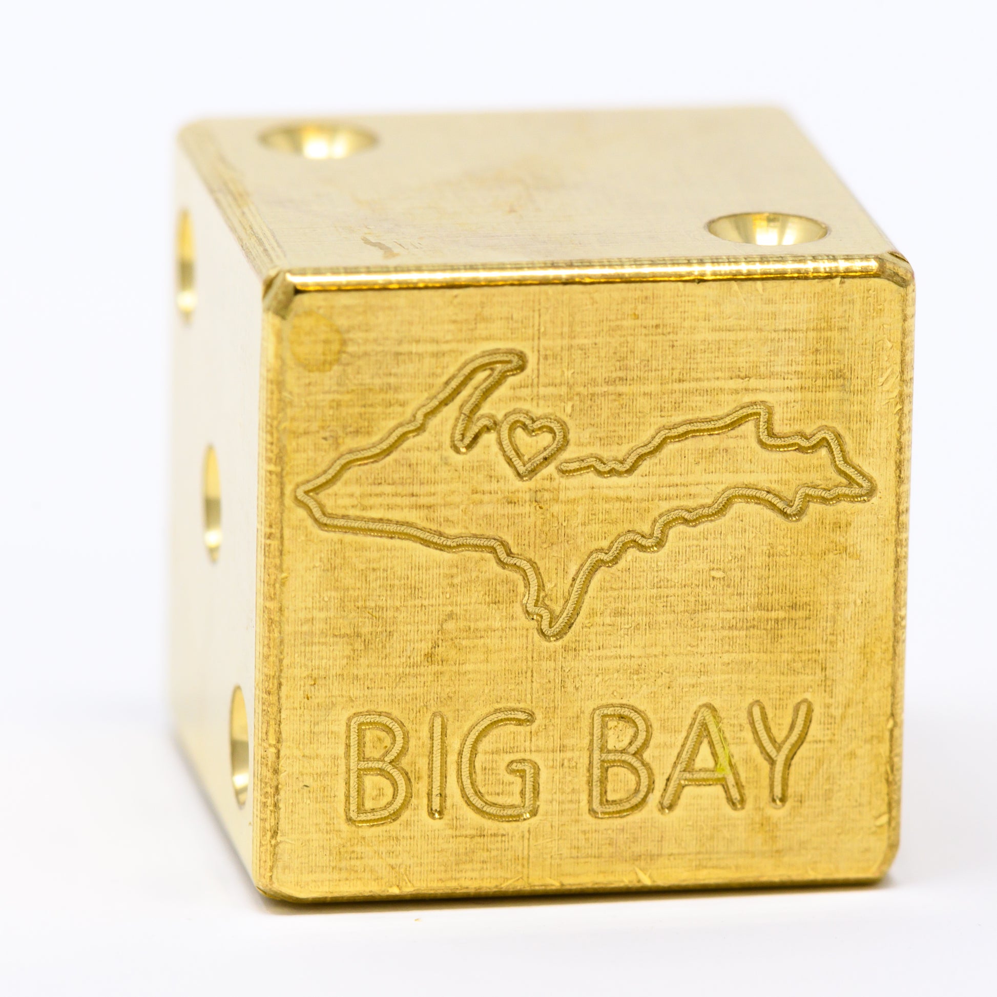 Big Bay, Michigan Solid Brass Die – Upper Peninsula Souvenir