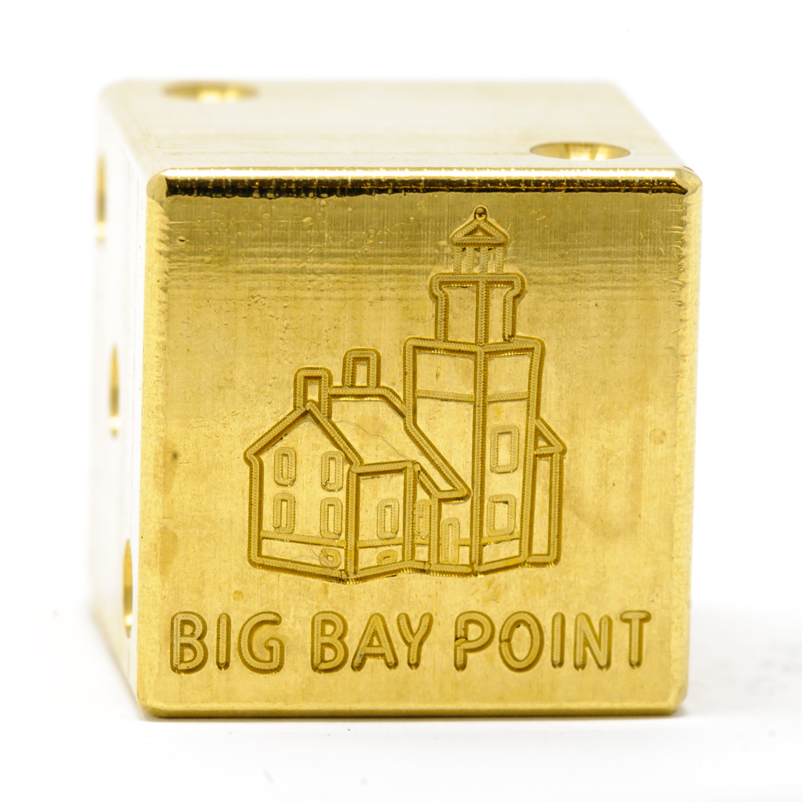 Image of Big Bay Point Lighthouse Solid Brass Die – Great Lakes Souvenir