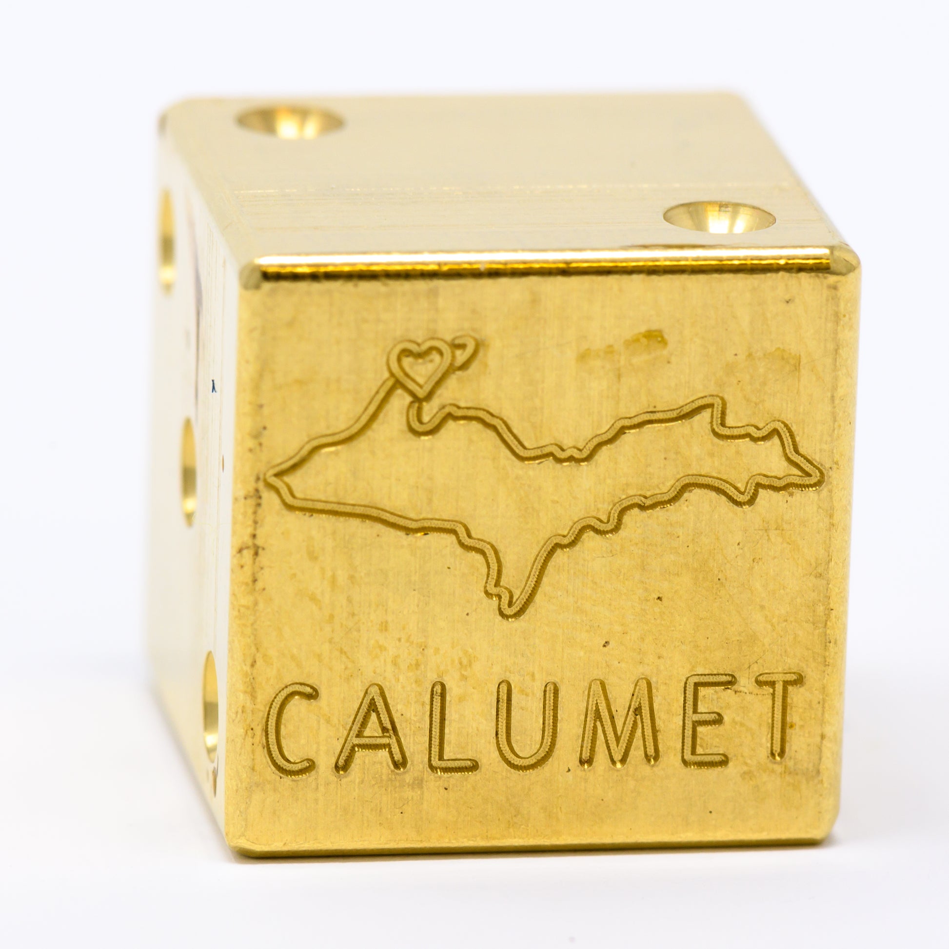 Calumet, Michigan Solid Brass Die – Upper Peninsula Souvenir