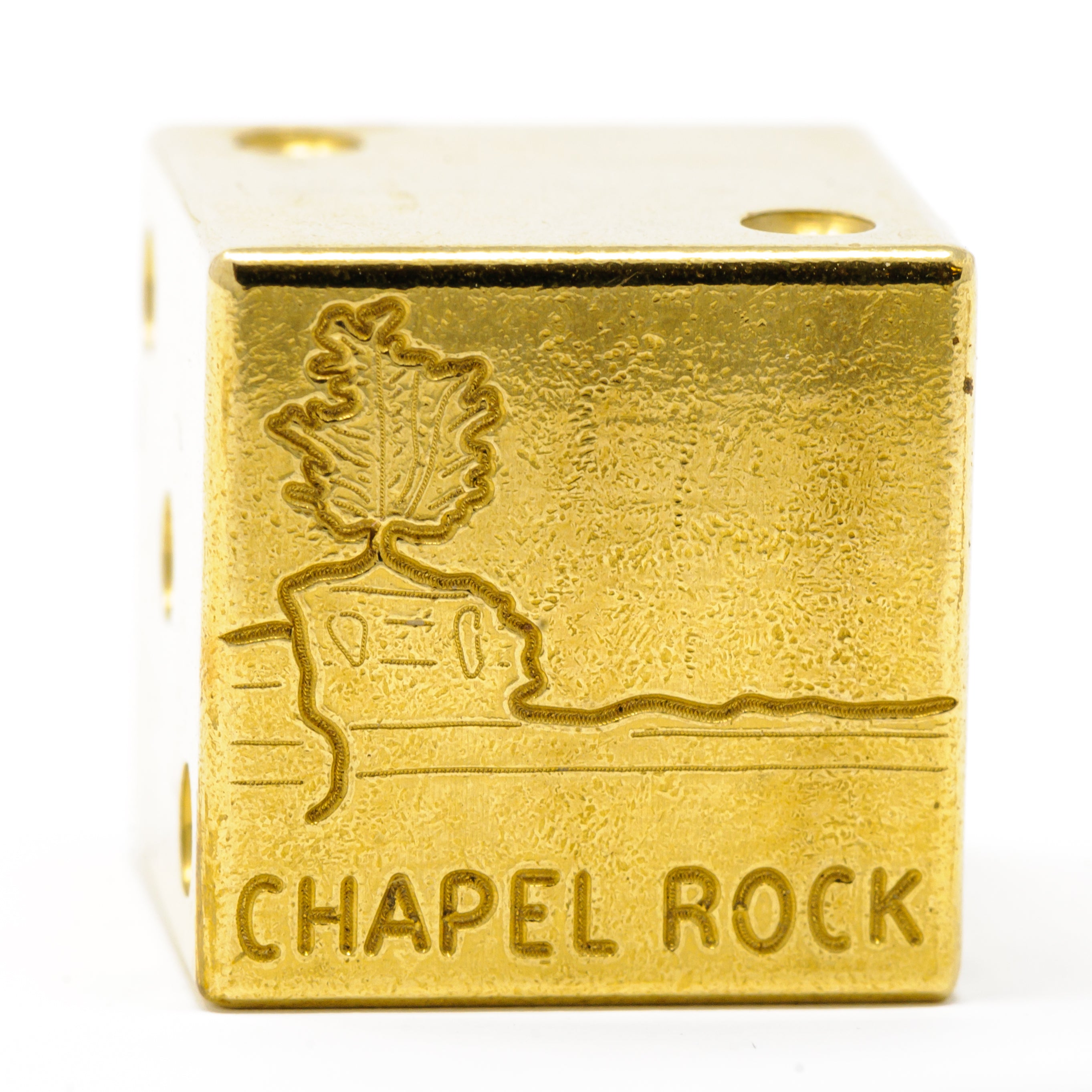 Image of Chapel Rock Solid Brass Die – Pictured Rocks Souvenir