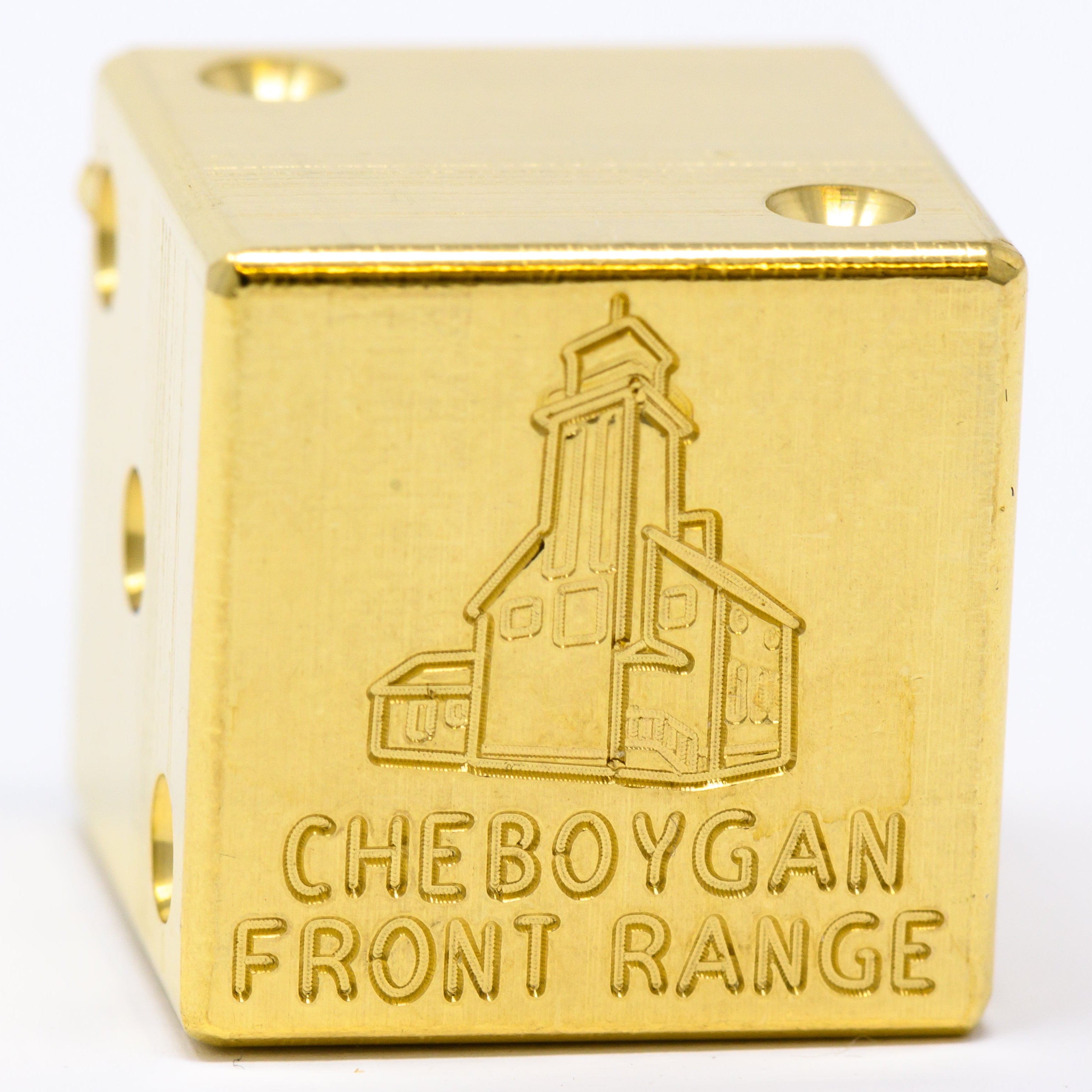 Image of Cheboygan Front Range Lighthouse Solid Brass Die – Great Lakes Souvenir
