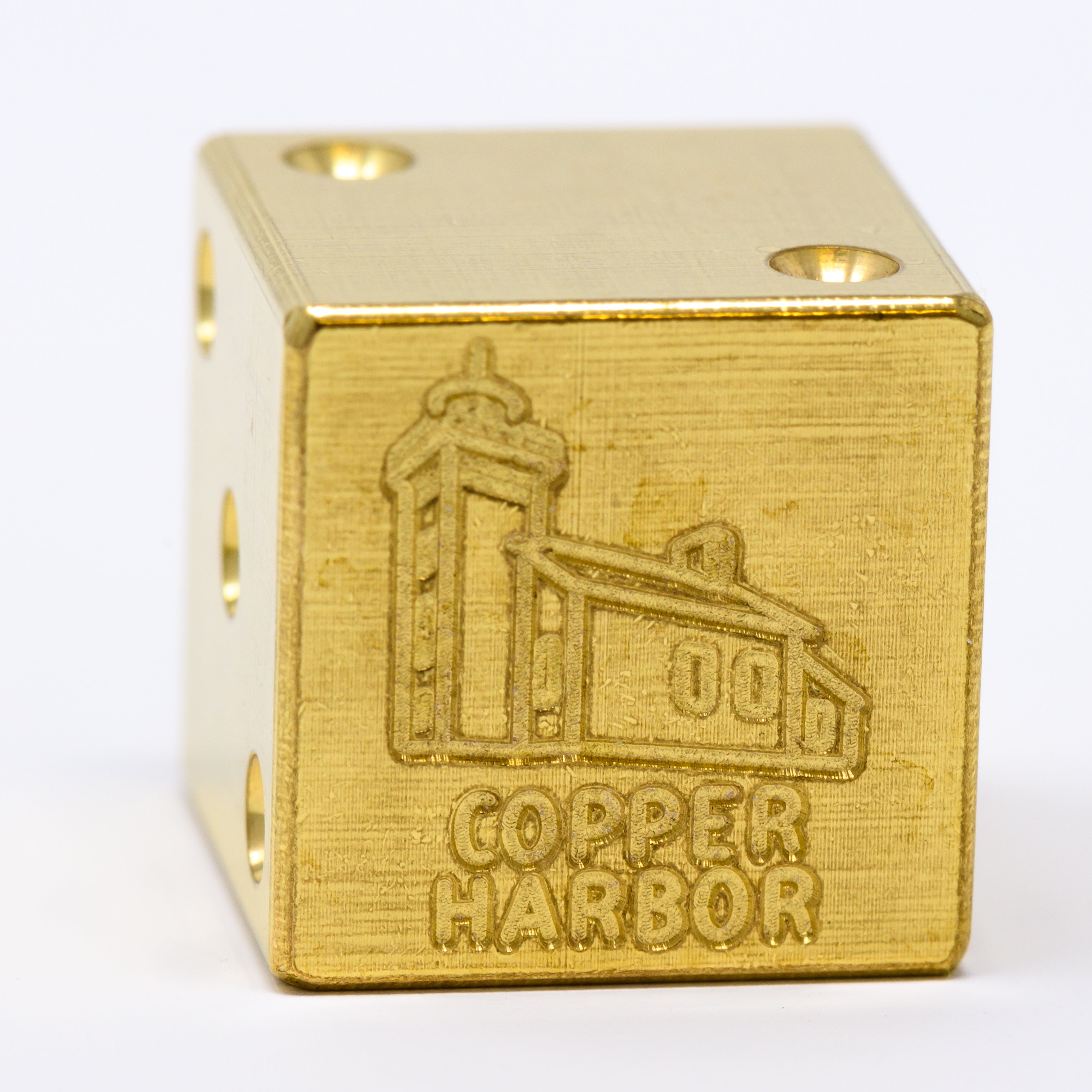 Image of Copper Harbor Lighthouse Solid Brass Die – Great Lakes Souvenir