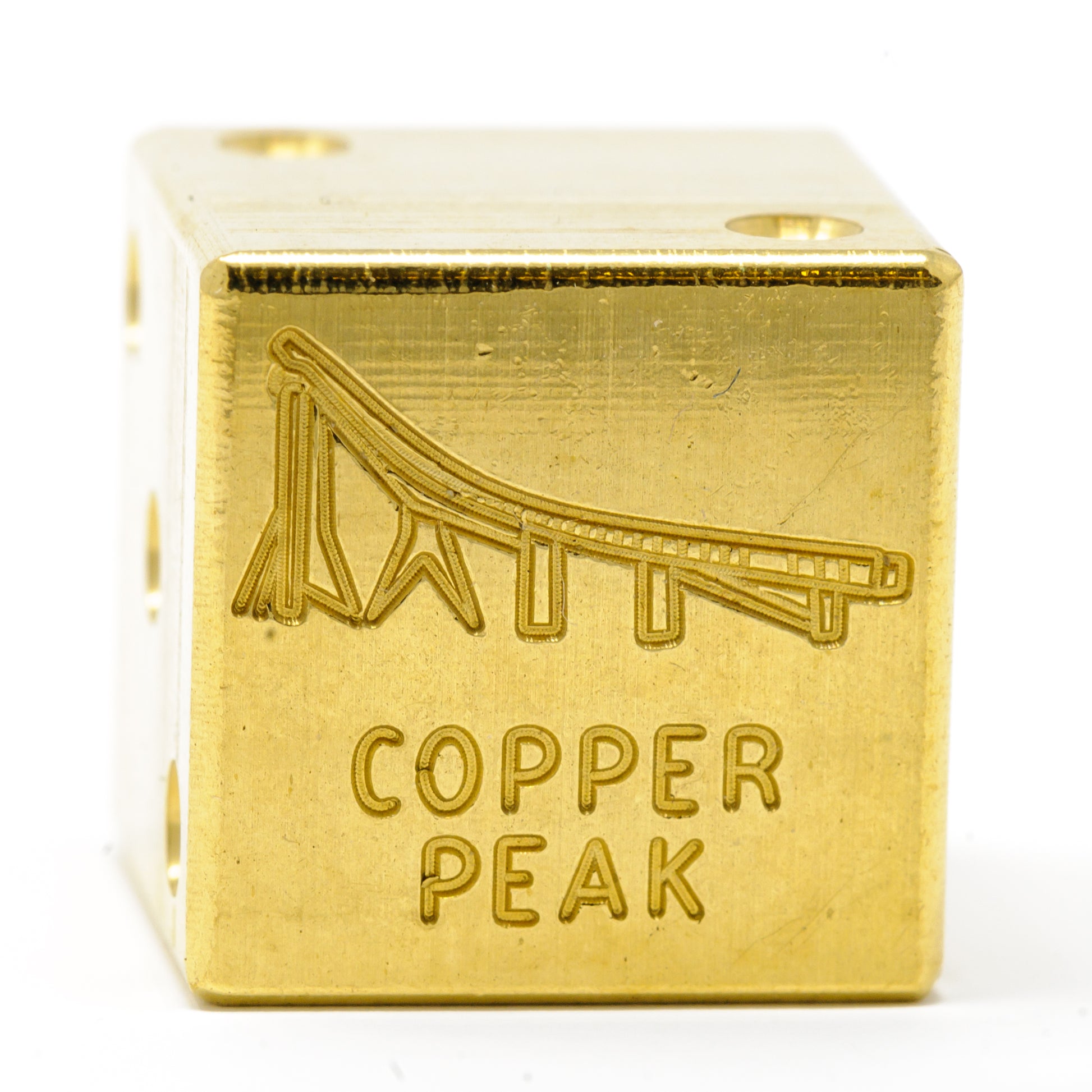 Copper Peak Solid Brass Die – Upper Peninsula Souvenir