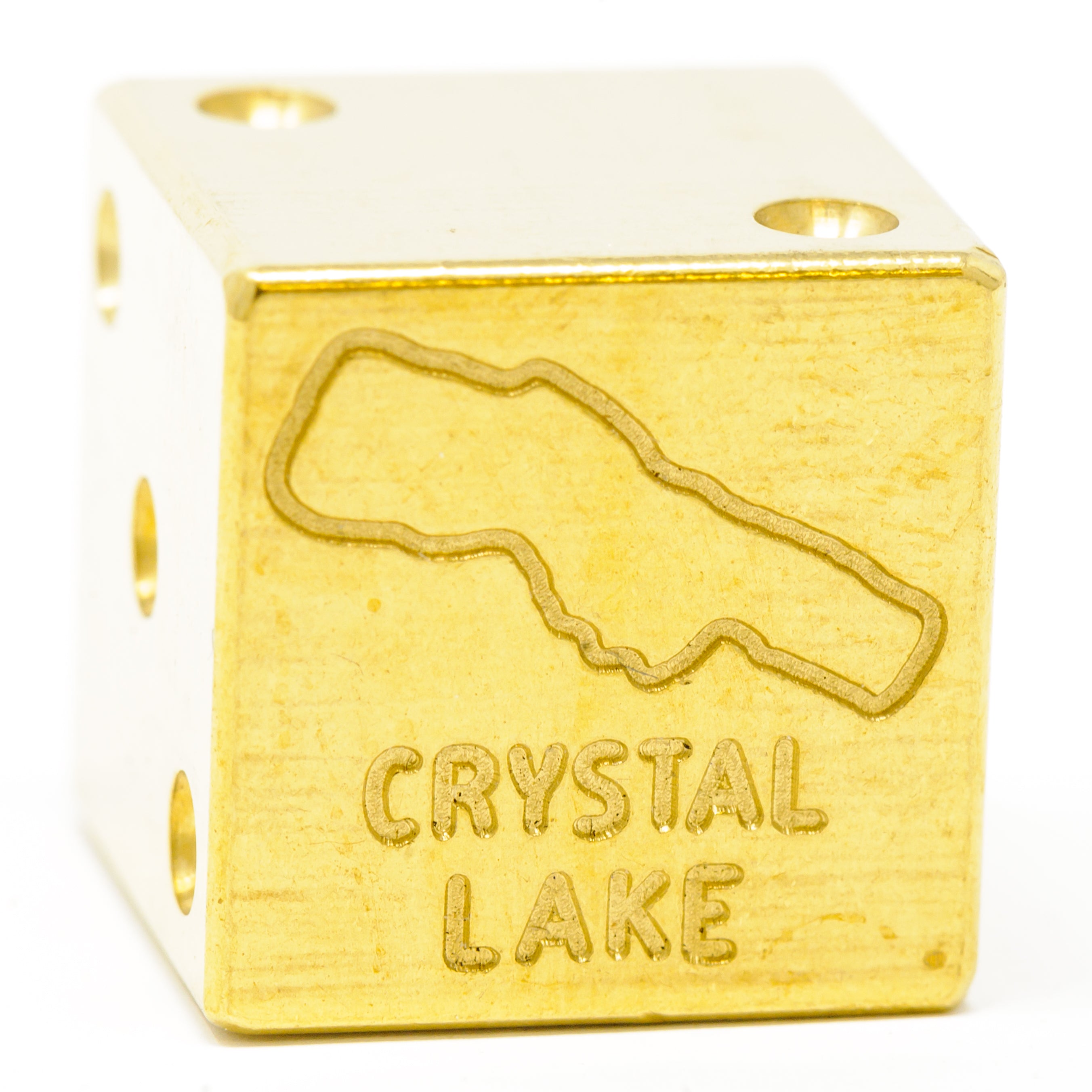 Image of Crystal Lake Solid Brass Die – Michigan Souvenir