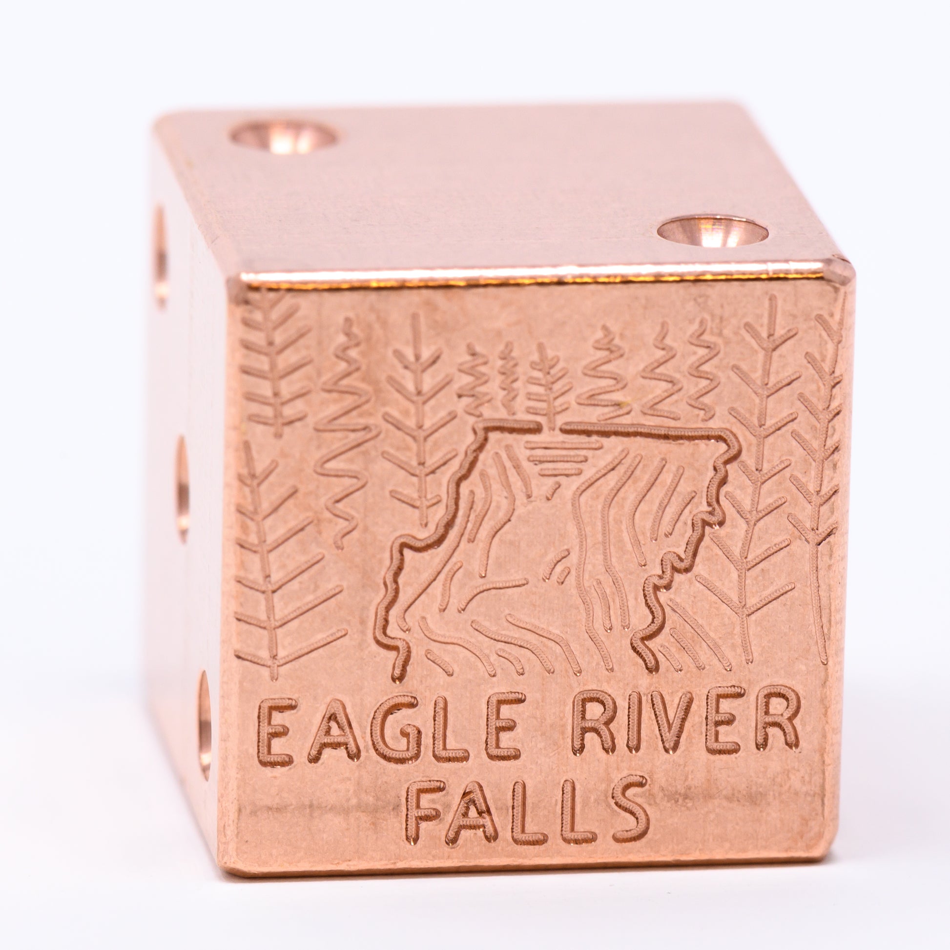Eagle River Falls Solid Copper Die – Great Lakes Souvenir