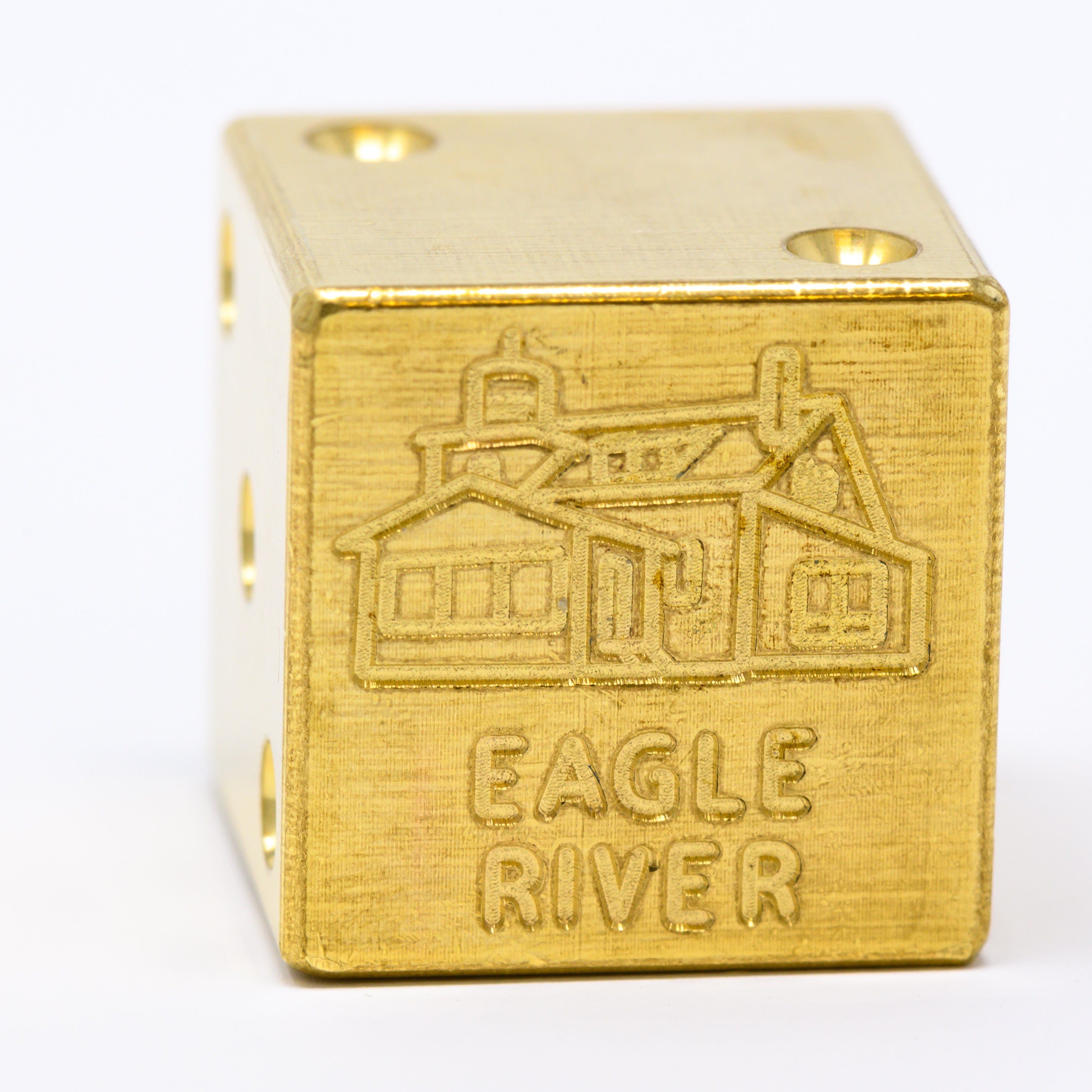 Image of Eagle River Lighthouse Solid Brass Die – Great Lakes Souvenir