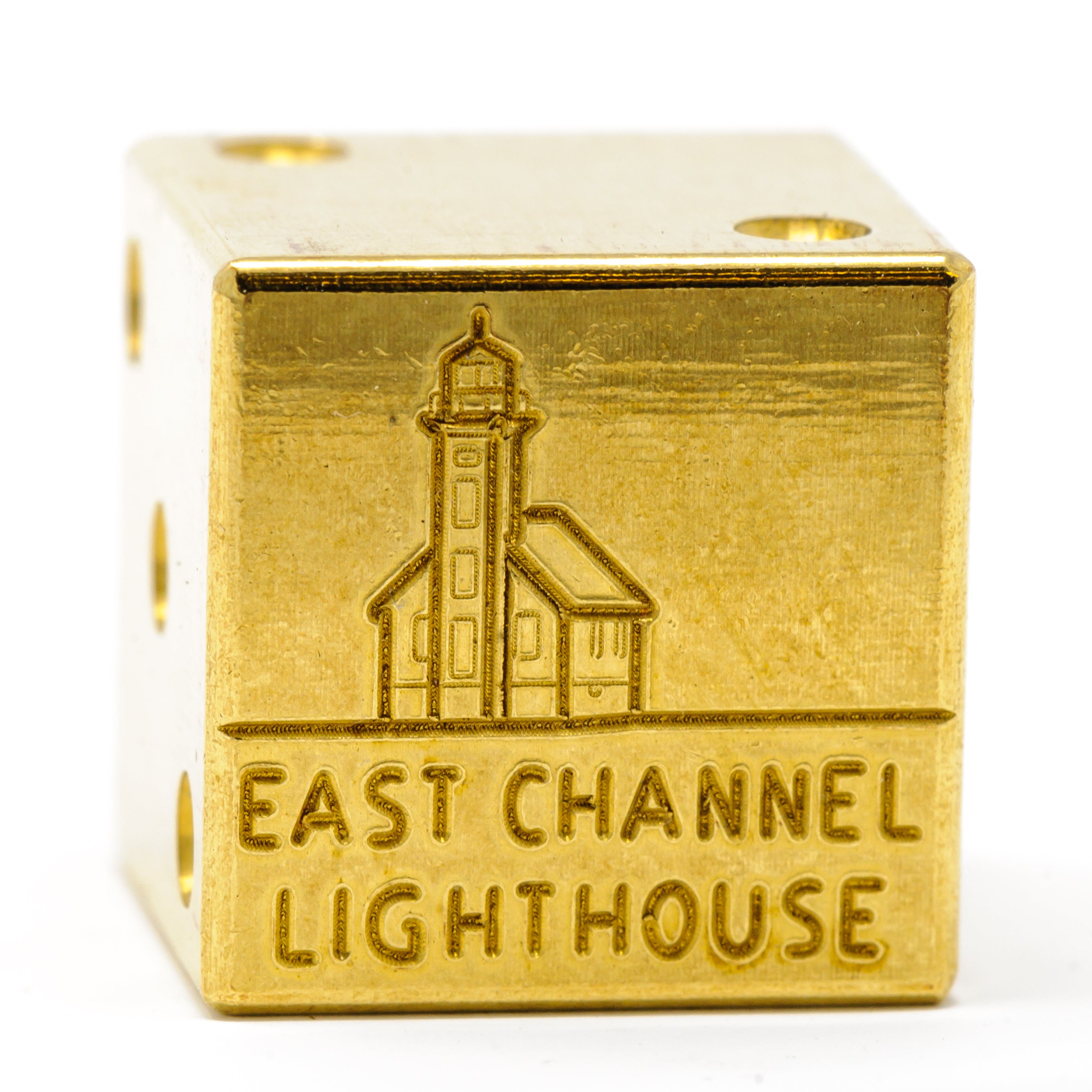 Image of East Channel Lighthouse Solid Brass Die – Great Lakes Souvenir