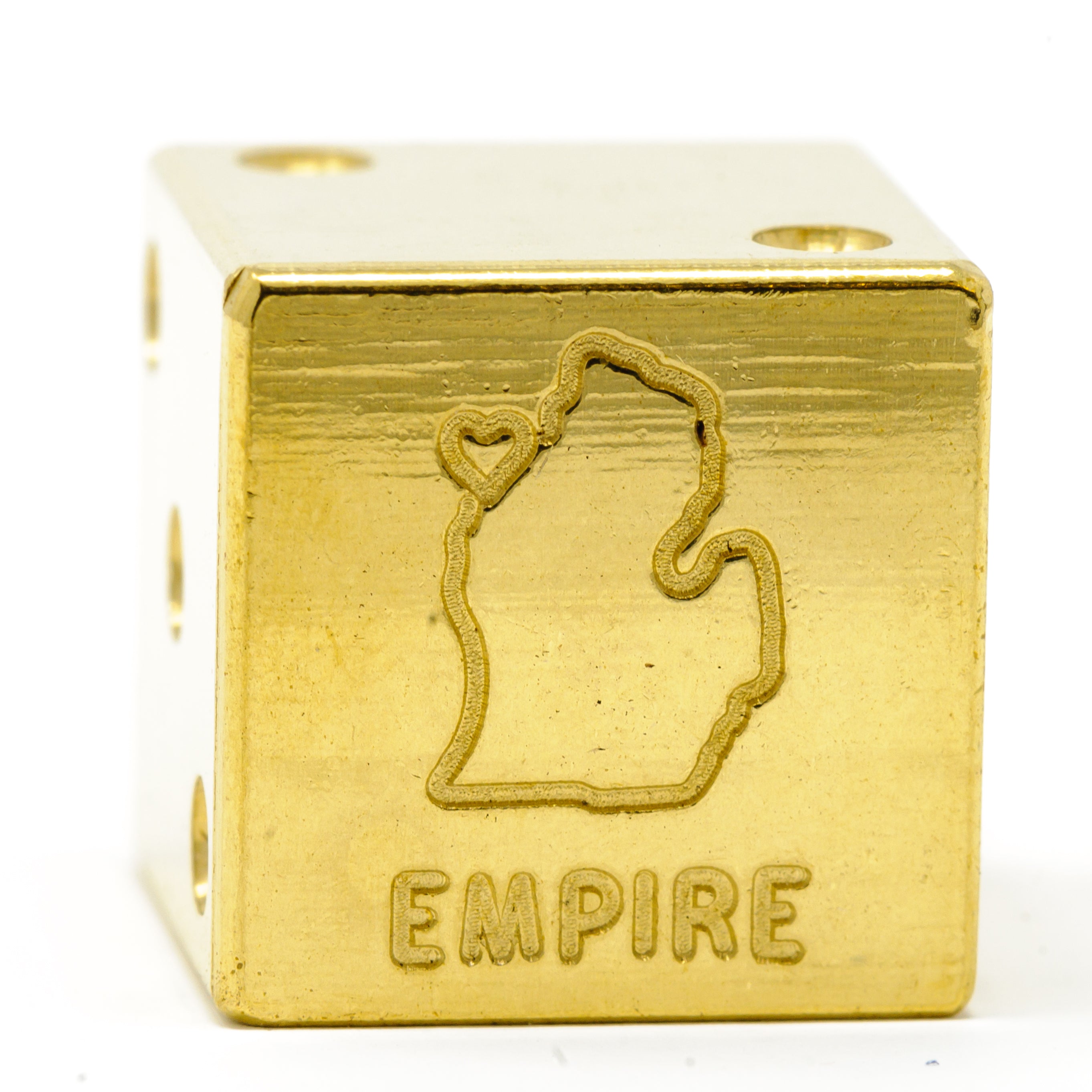 Image of Empire, Michigan Solid Brass Die – Michigan Mitten Souvenir