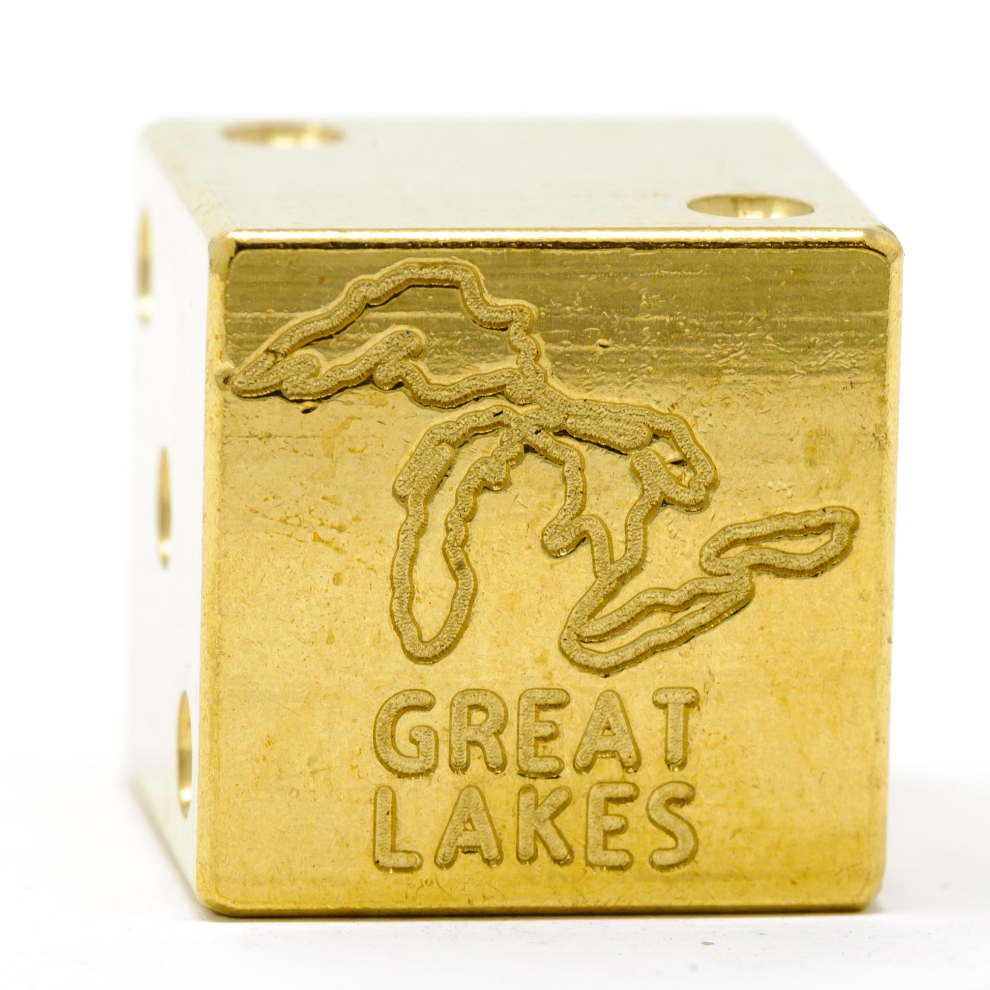 Great Lakes Solid Brass Die – Fresh Water Souvenir
