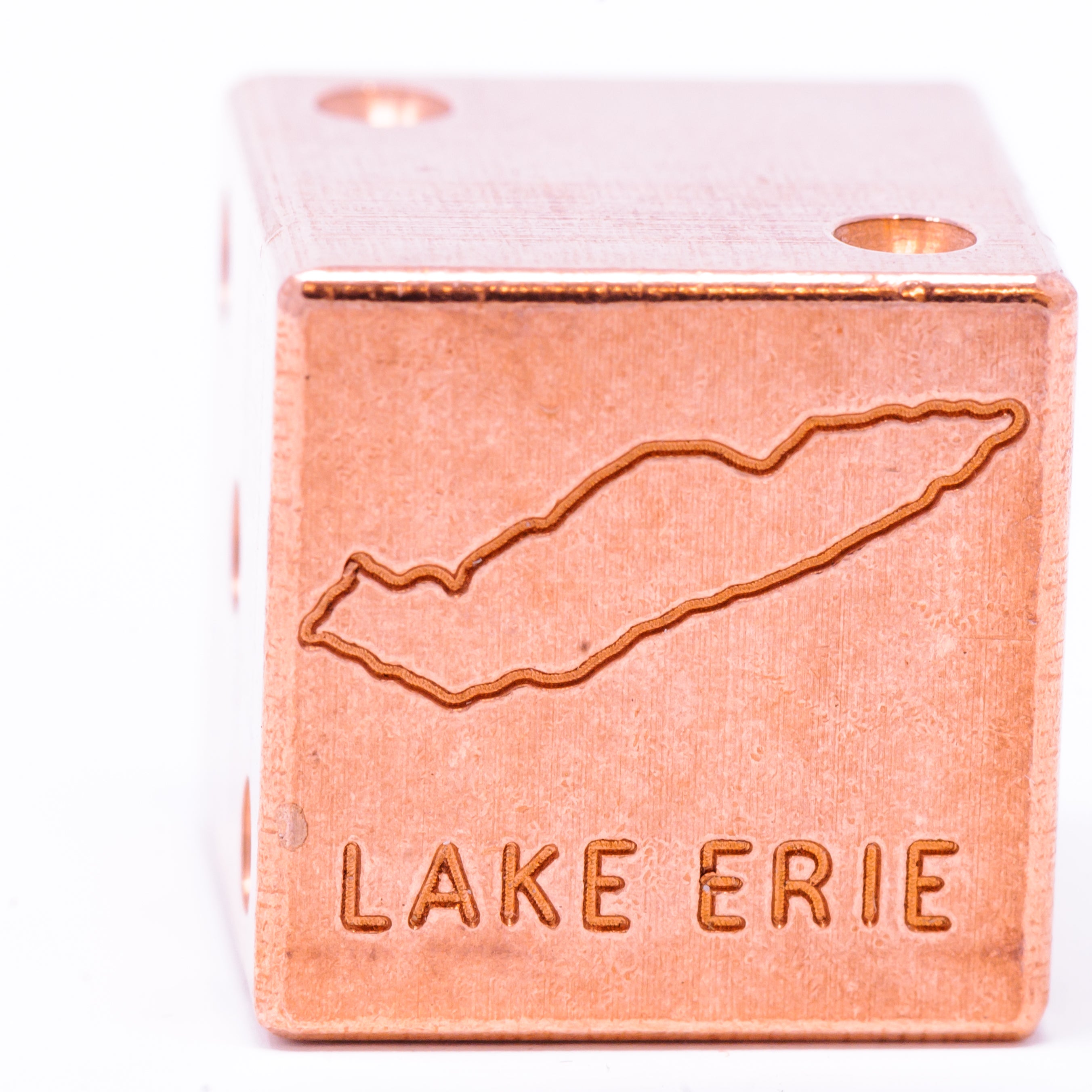 Image of Lake Erie Solid Copper Die – Great Lakes Souvenir