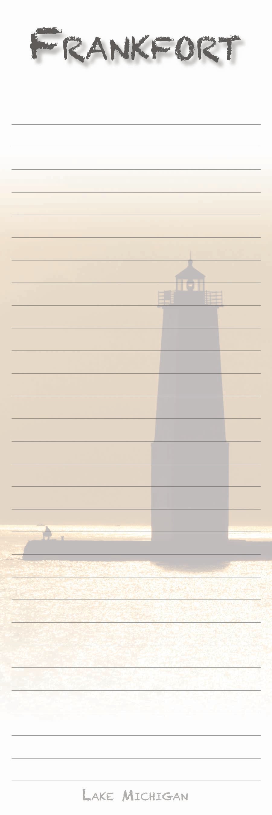 Frankfort Light - 3"x9" Magnetic Notepad - 50 sheets