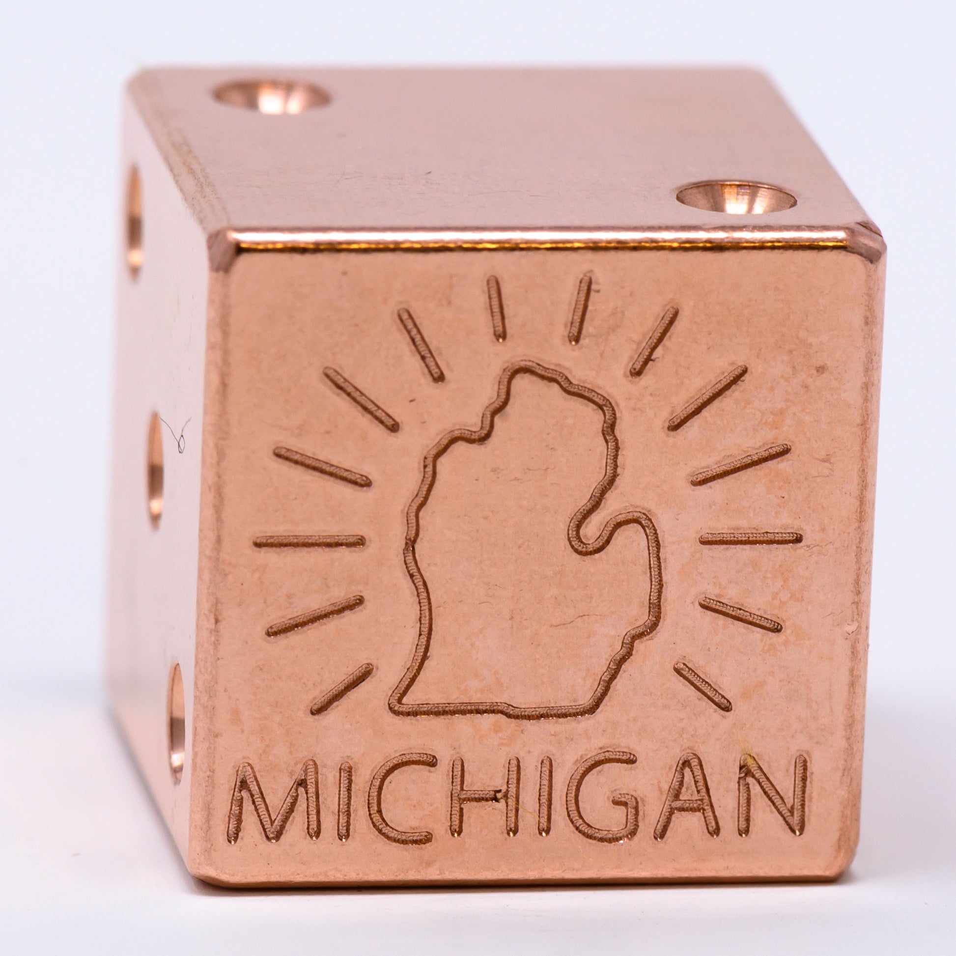 Michigan, USA Solid Copper Die – Great Lakes Souvenir