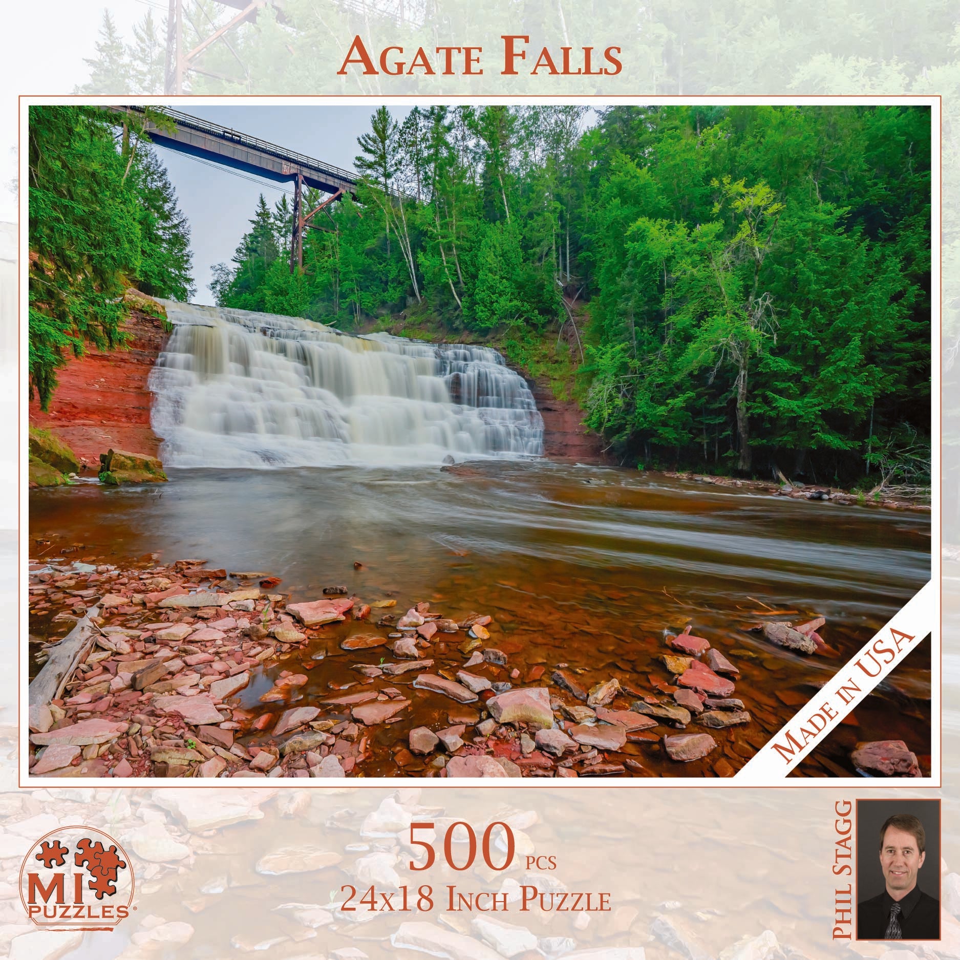 Image of Agate Falls - 500 Piece Michigan Puzzle