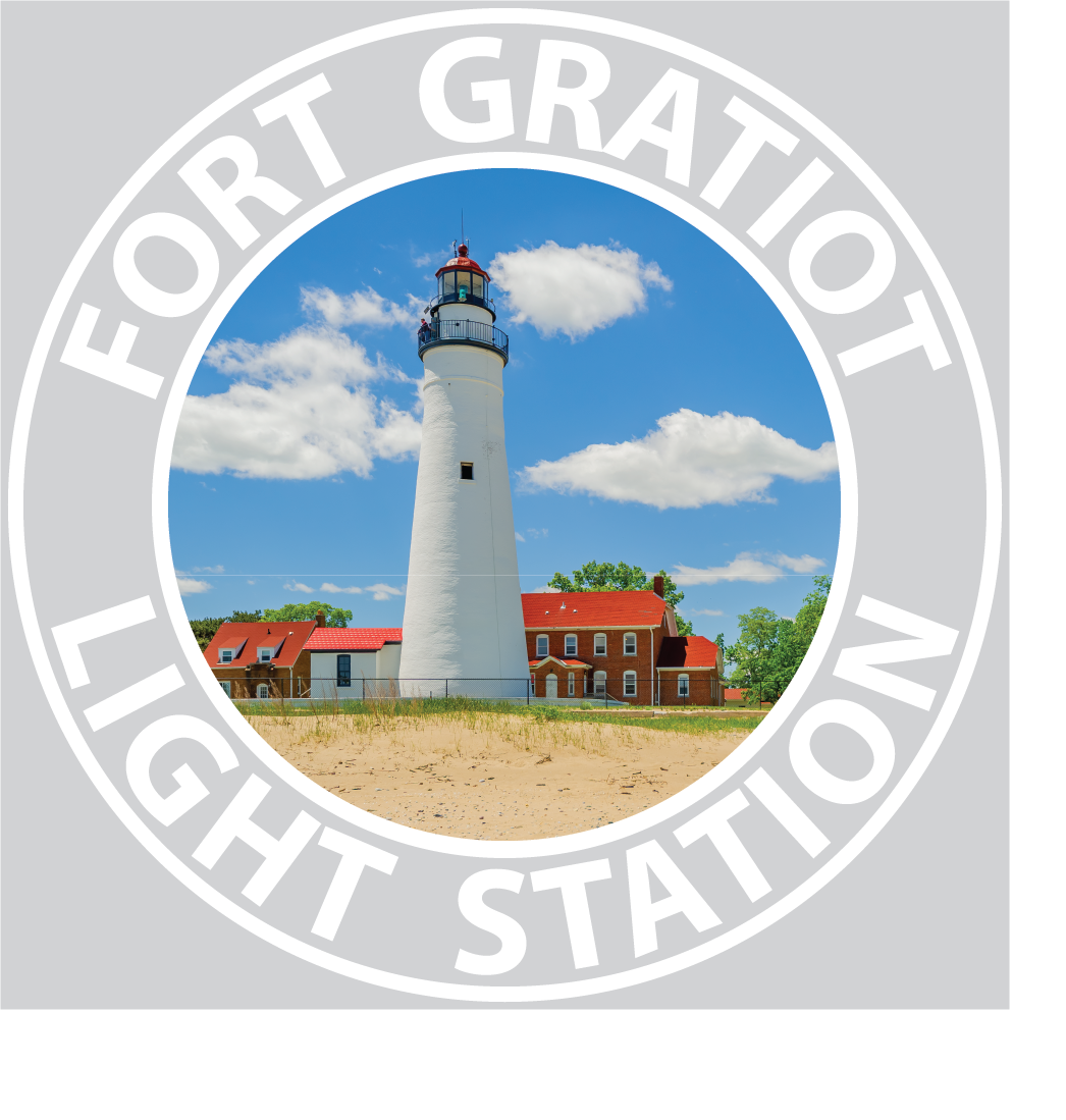 FORT GRATIOT LIGHT STATION Sticker - 3 1/4" Round