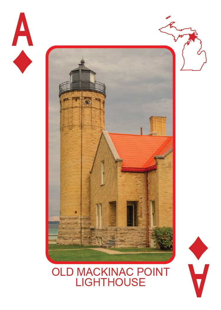 LIGHTHOUSES OF MICHIGAN - Playing Cards - Euchre Friendly