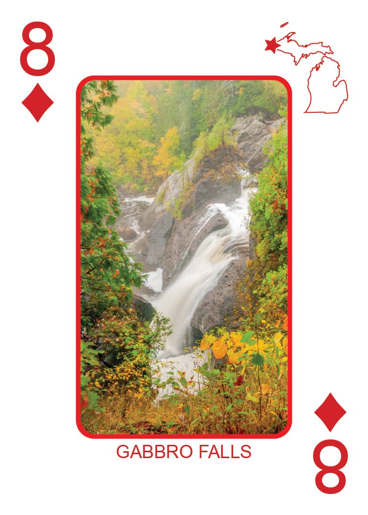 WATERFALLS OF MICHIGAN - Playing Cards - Euchre Friendly