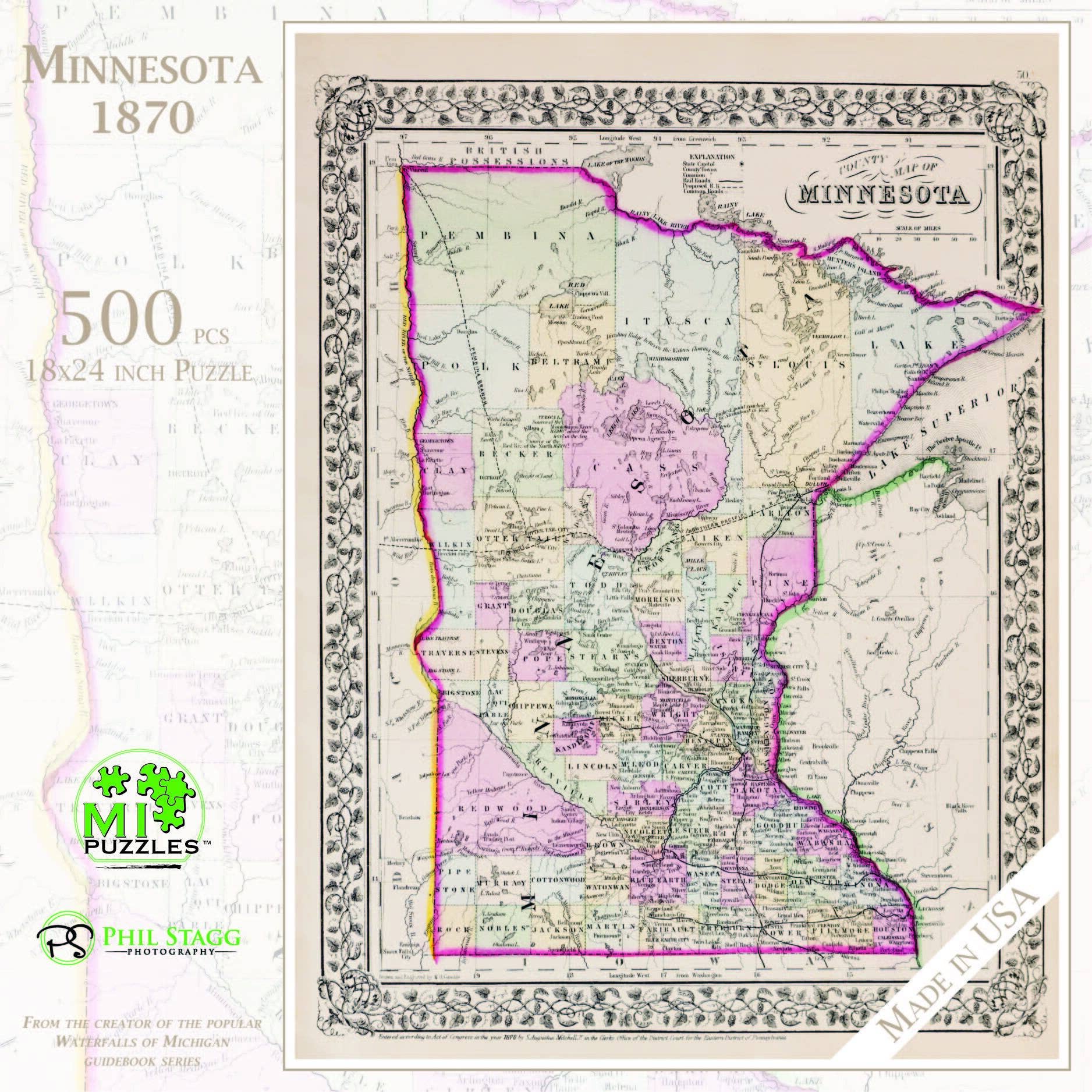 Image of Minnesota - 1870 - 500 Piece Puzzle