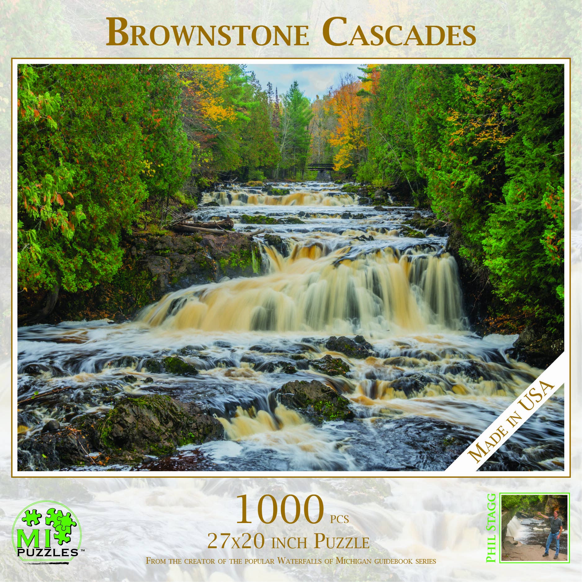 Brownstone Cascades Copper Falls - 1000 Pc Wisconsin Puzzle