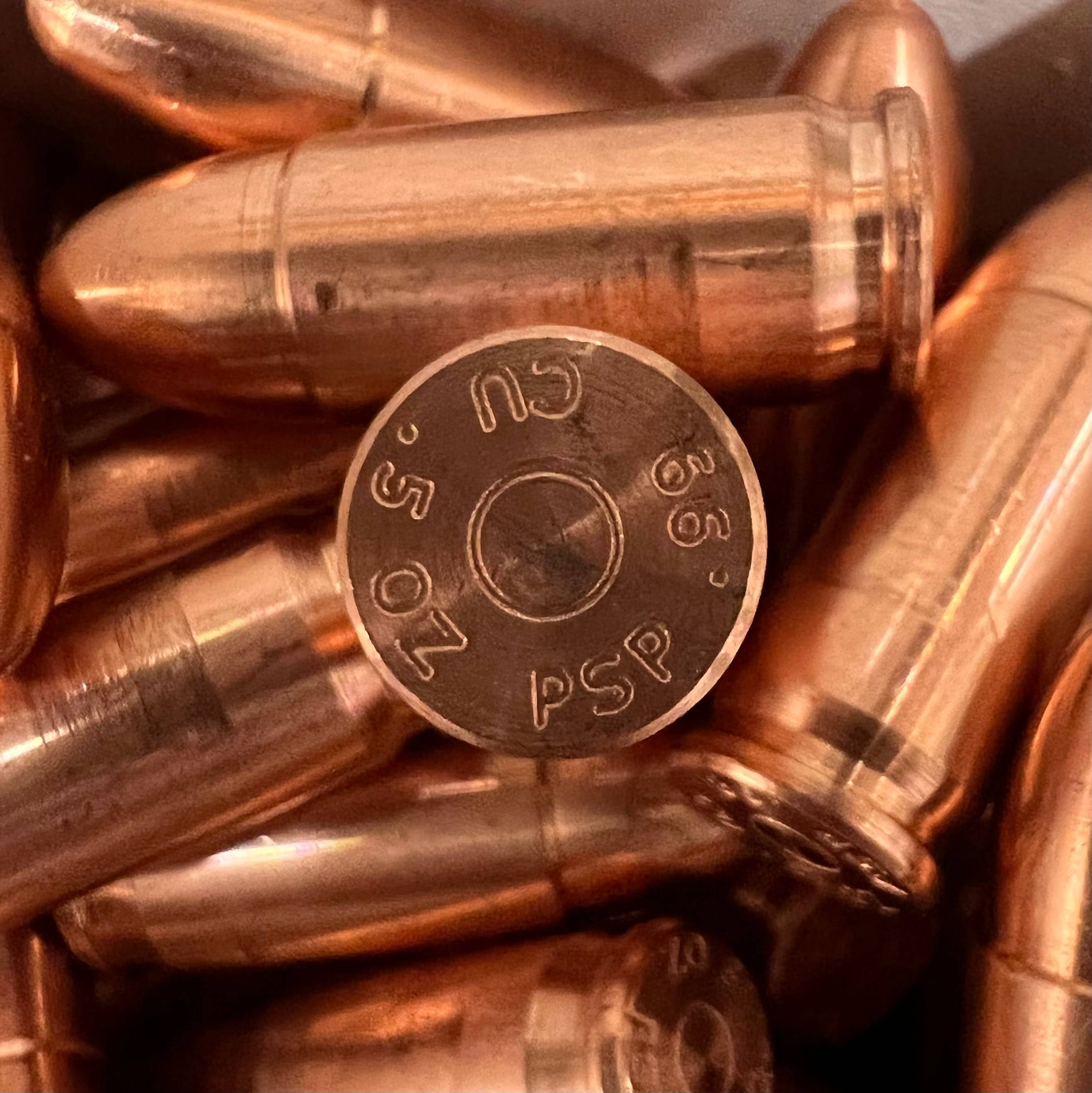 Image of 9mm Solid Copper Bullet Souvenir - Novelty Gag Gift