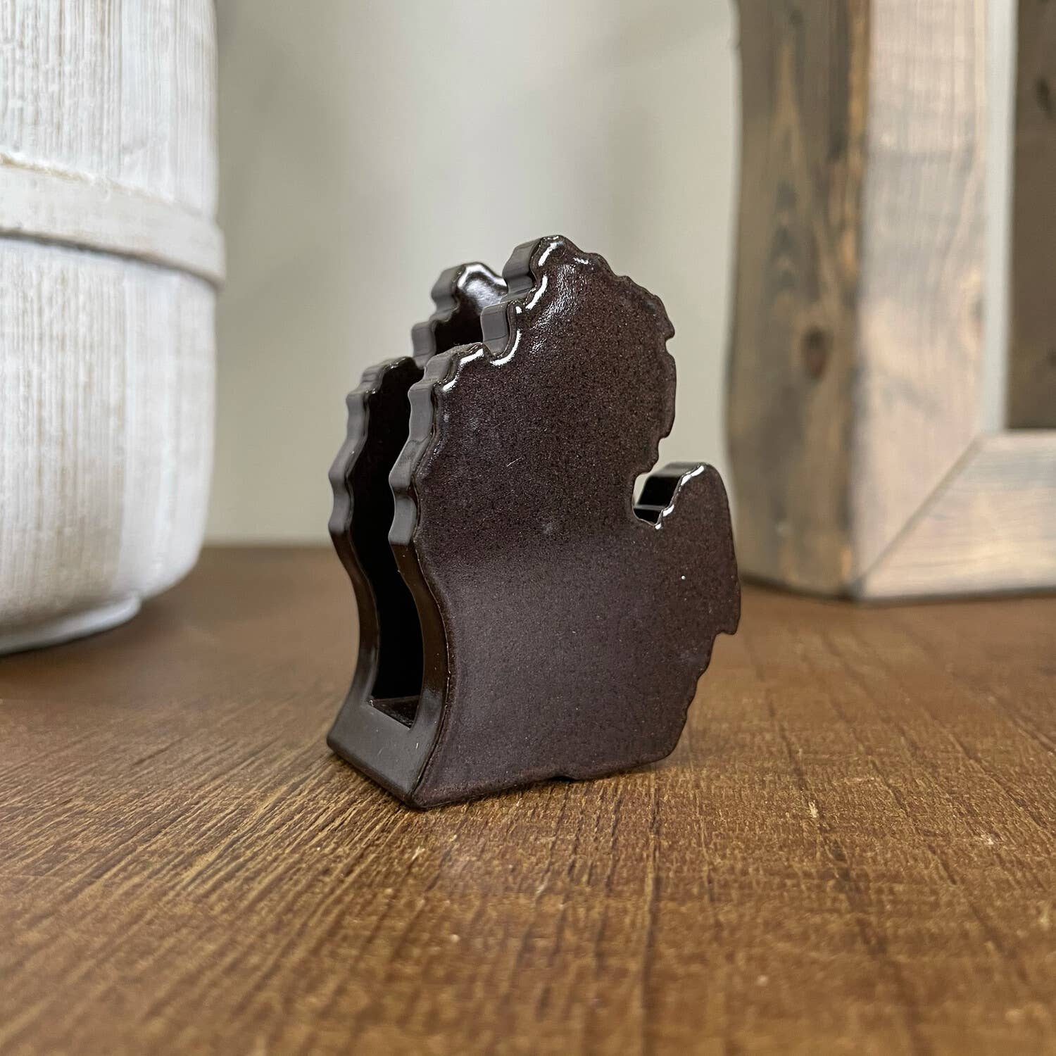 Image of Michigan Shaped - Aluminum Business Card Holder