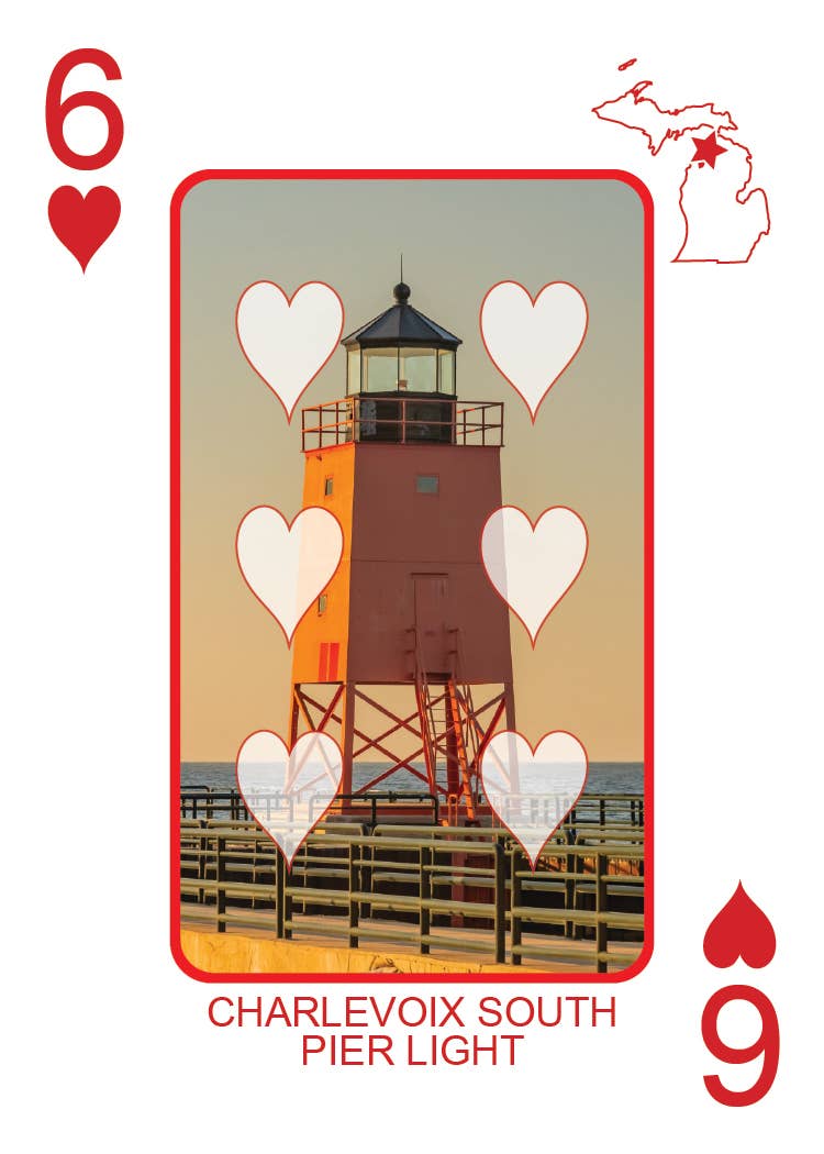 LIGHTHOUSES OF MICHIGAN - Playing Cards - Euchre Friendly