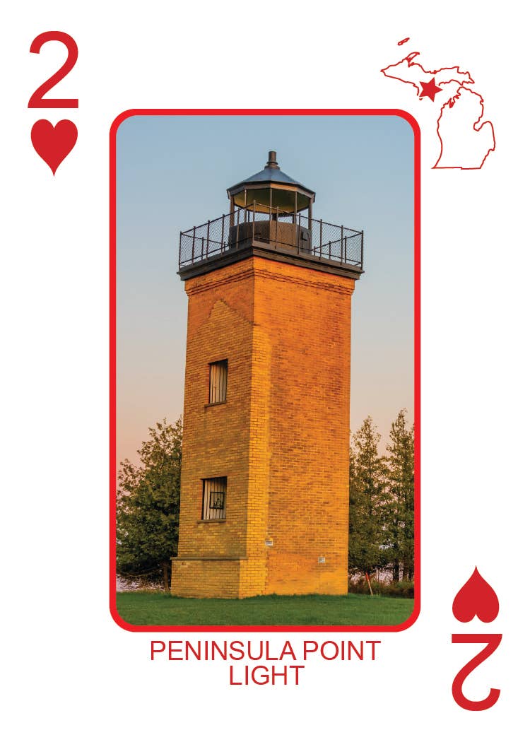 LIGHTHOUSES OF MICHIGAN - Playing Cards - Euchre Friendly
